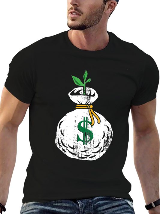 Money Tree Graphic T-Shirt - Black Casual Tee