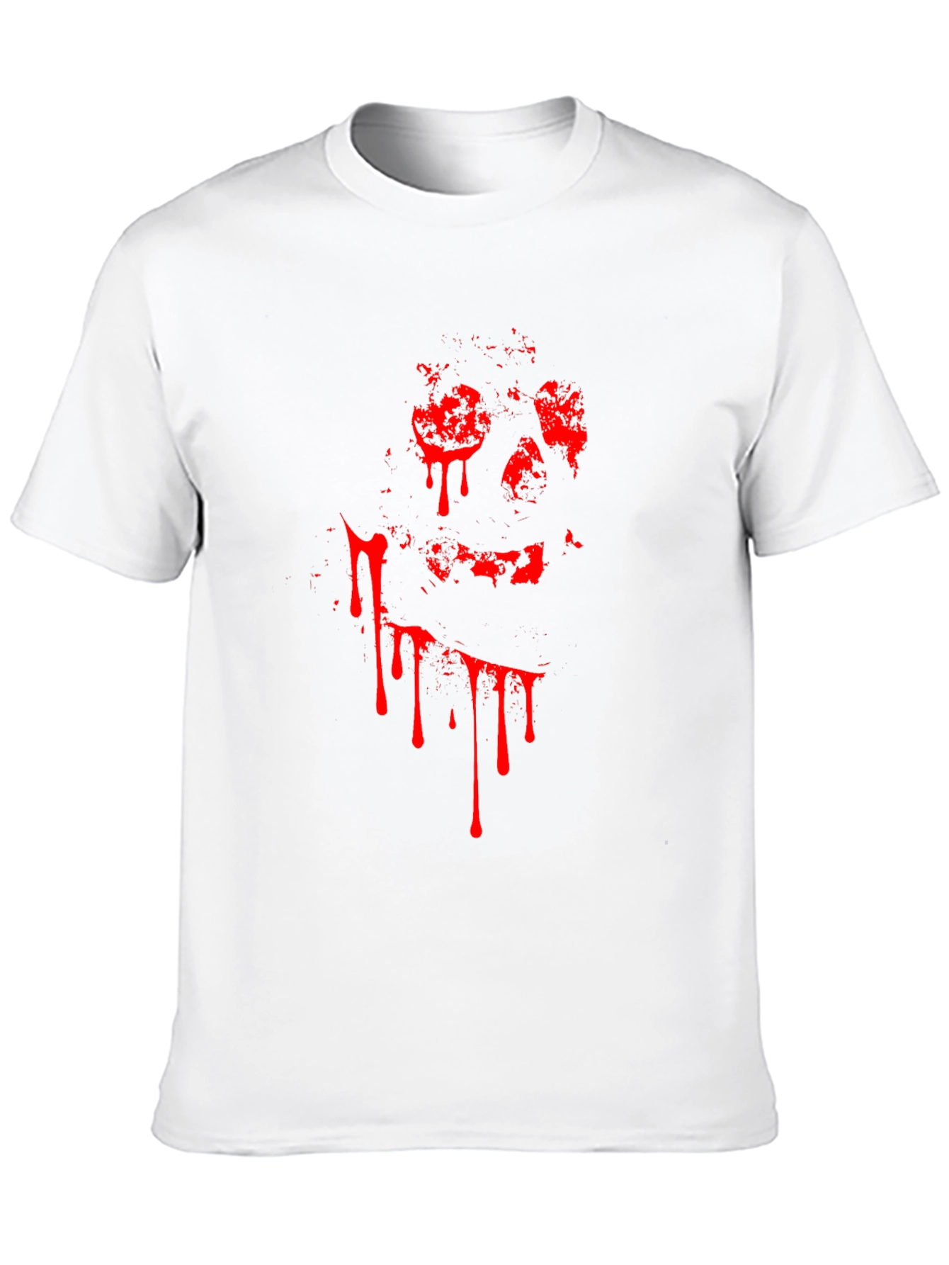 Bloody Skull Graphic Tee - Black Cotton T-Shirt