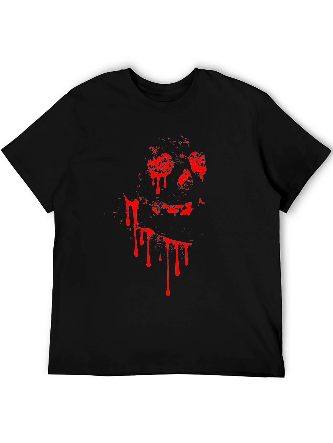 Bloody Skull Graphic Tee - Black Cotton T-Shirt