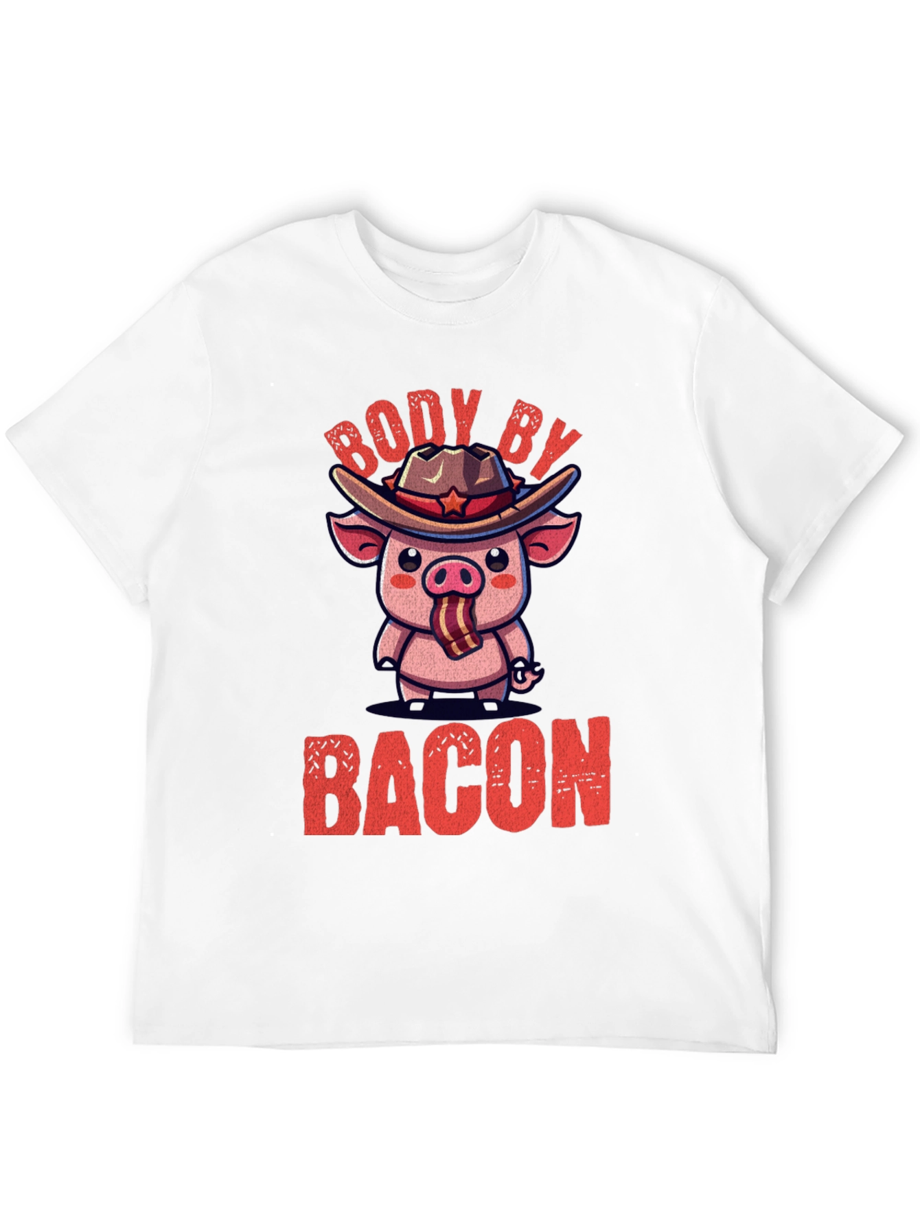 Body By Bacon Pig Graphic T-Shirt
