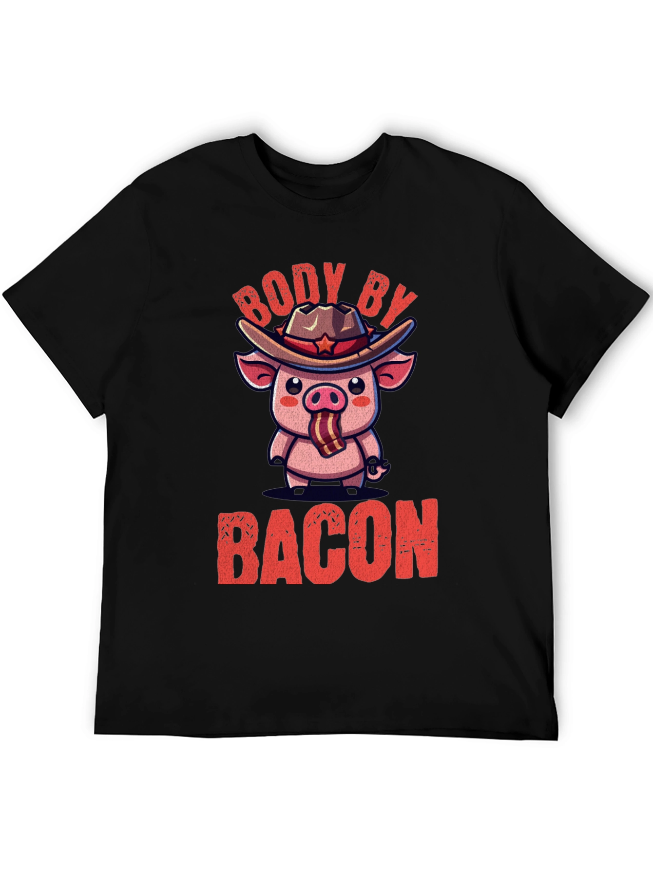 Body By Bacon Pig Graphic T-Shirt