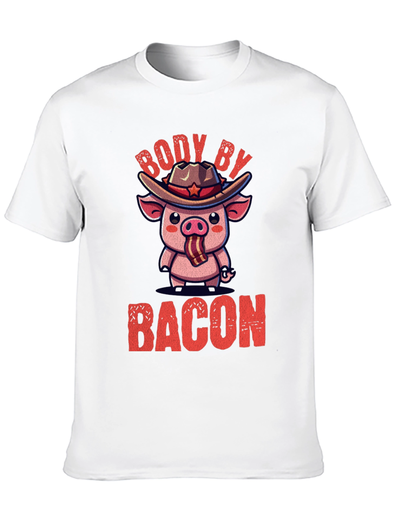 Body By Bacon Pig Graphic T-Shirt