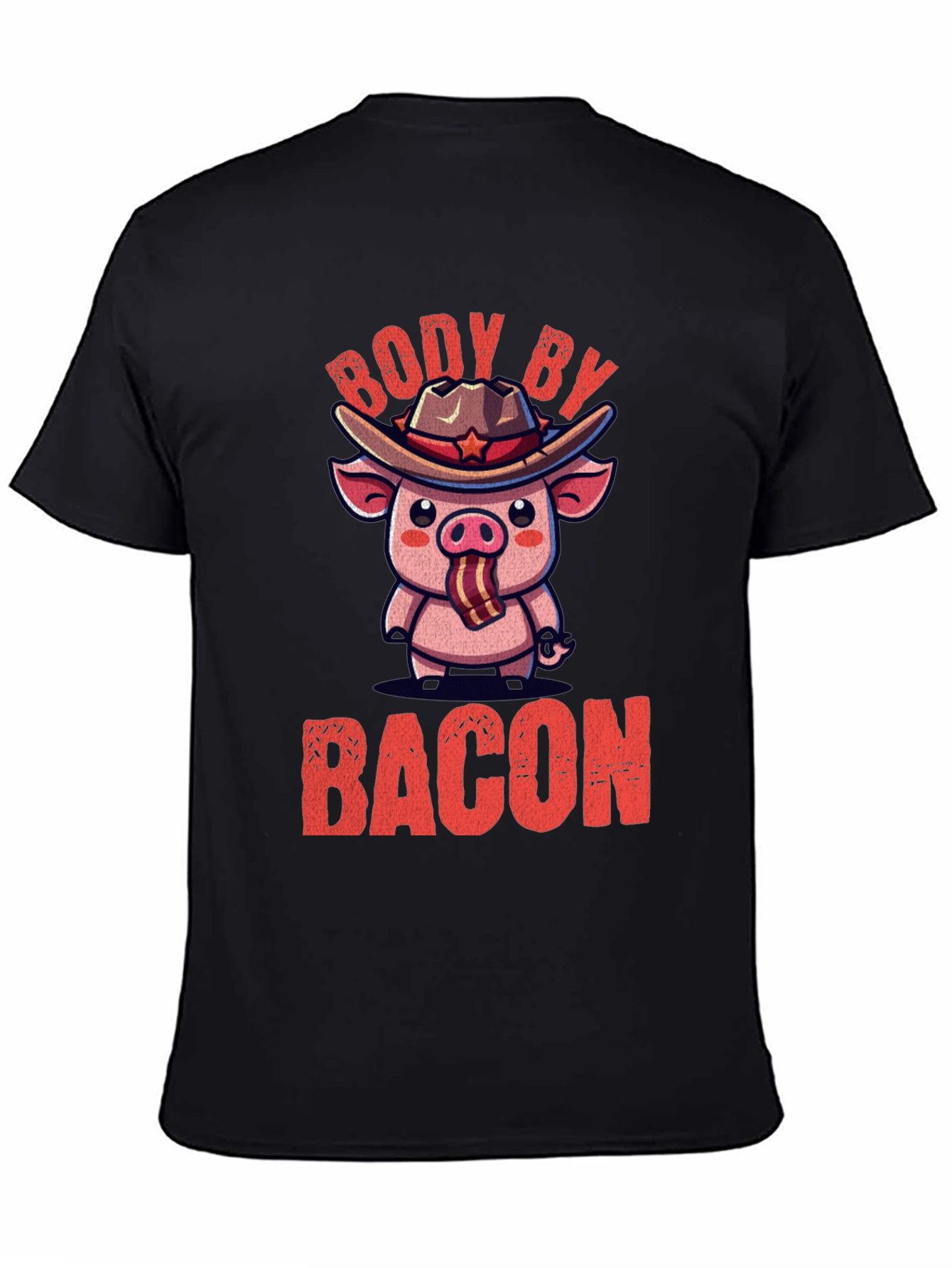 Body By Bacon Pig Graphic T-Shirt