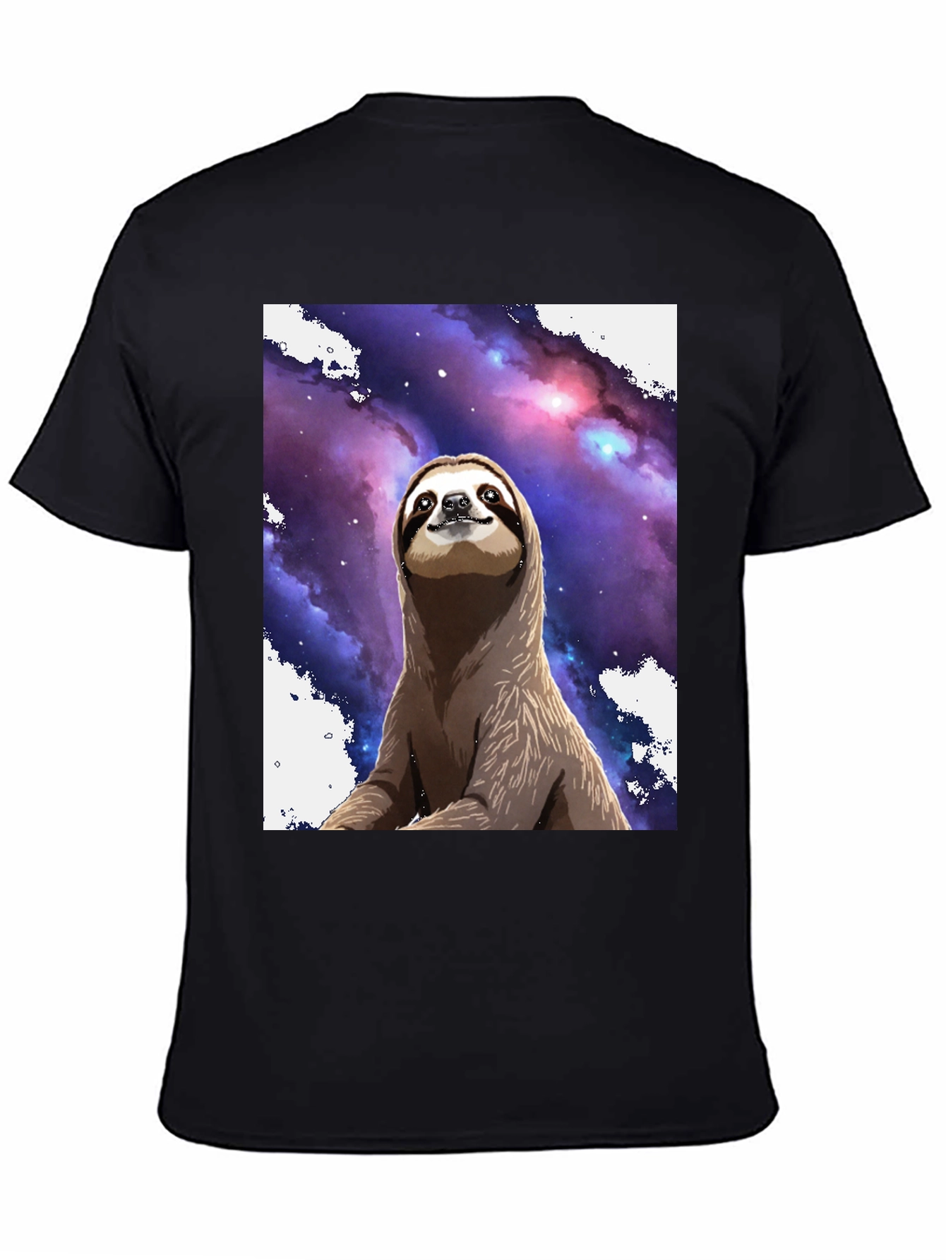 Space Sloth Black T-Shirt: Comfy & Unique
