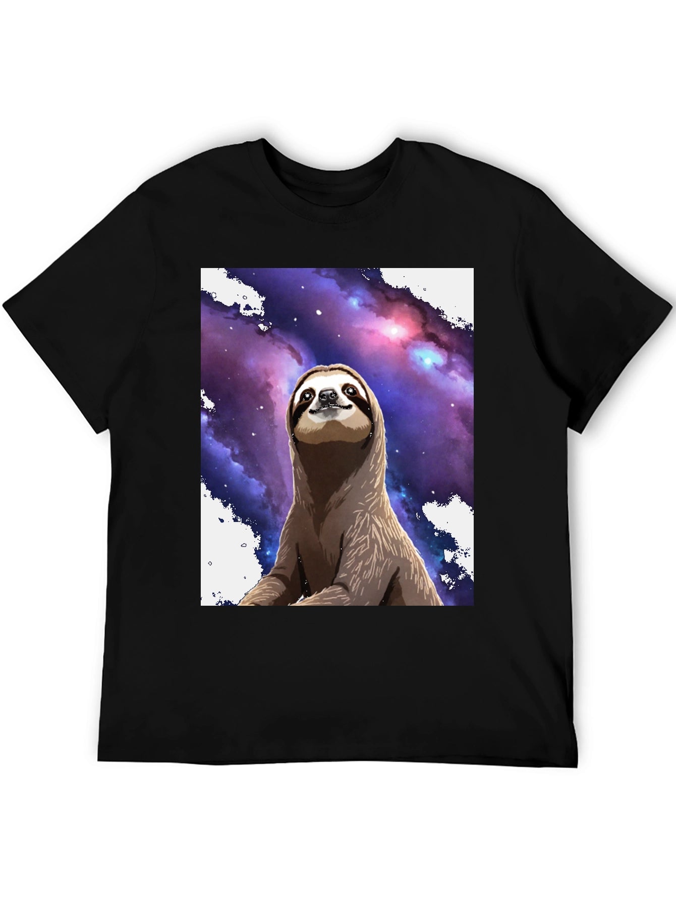 Space Sloth Black T-Shirt: Comfy & Unique