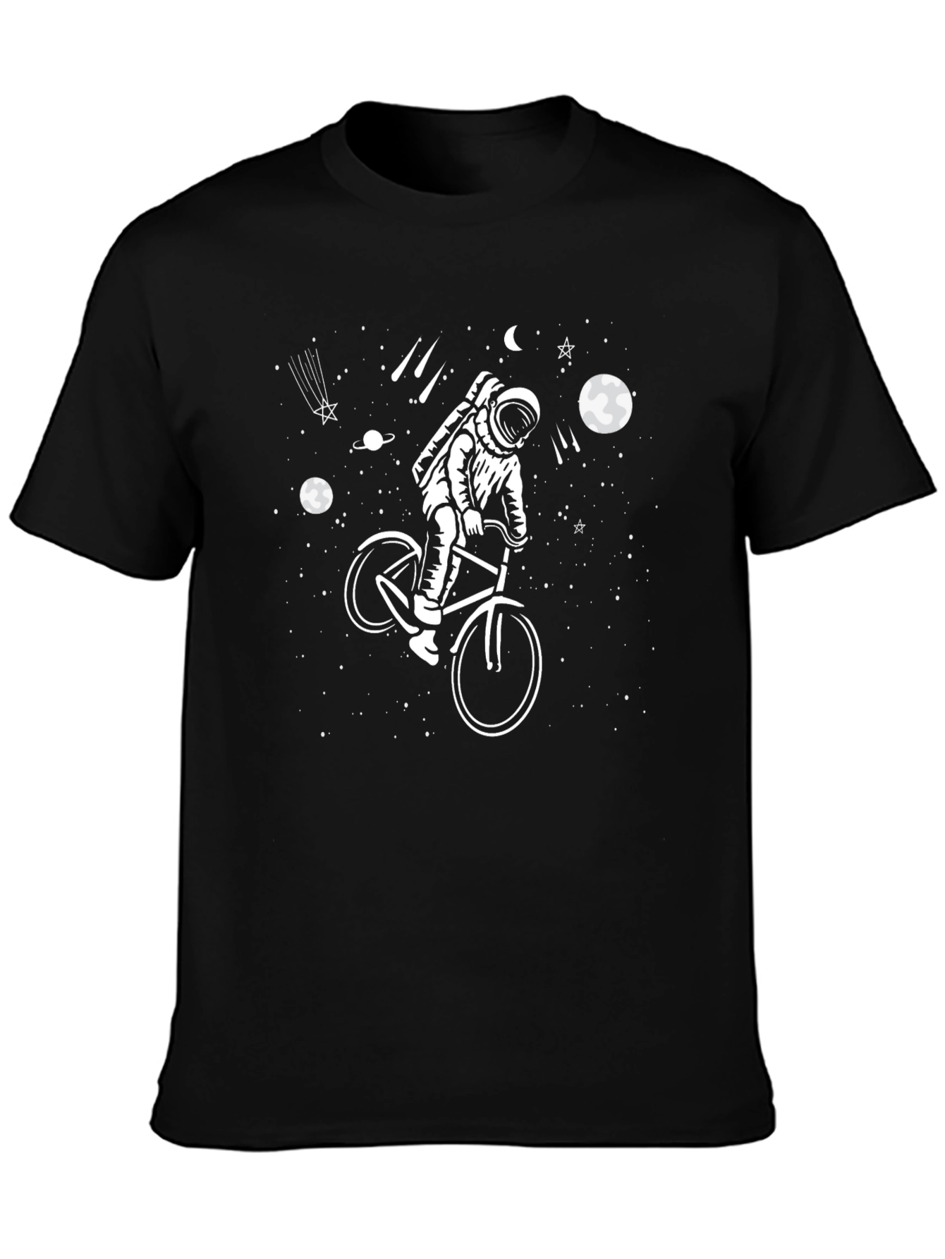 Astronaut on Bike Space Graphic Tee