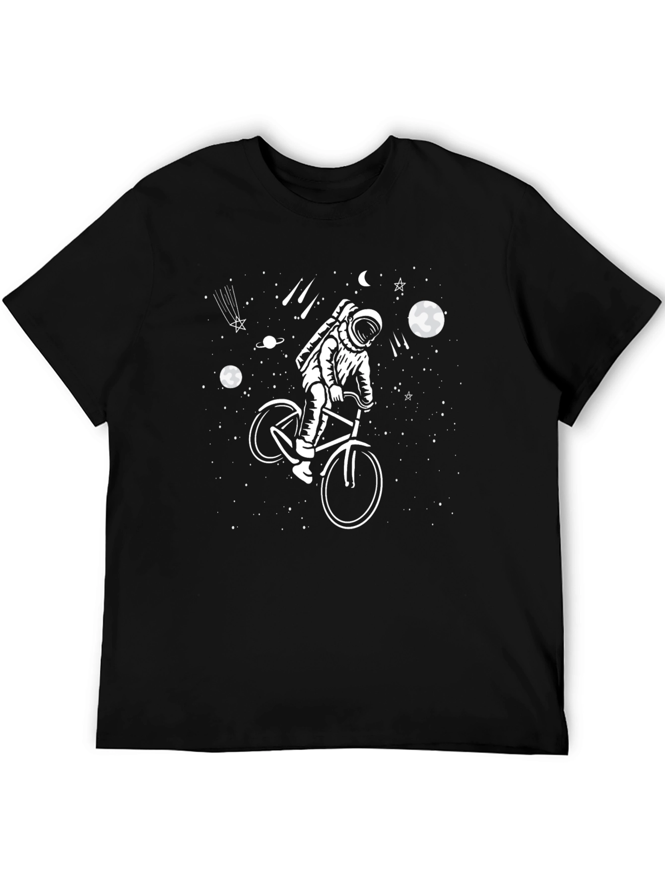 Astronaut on Bike Space Graphic Tee