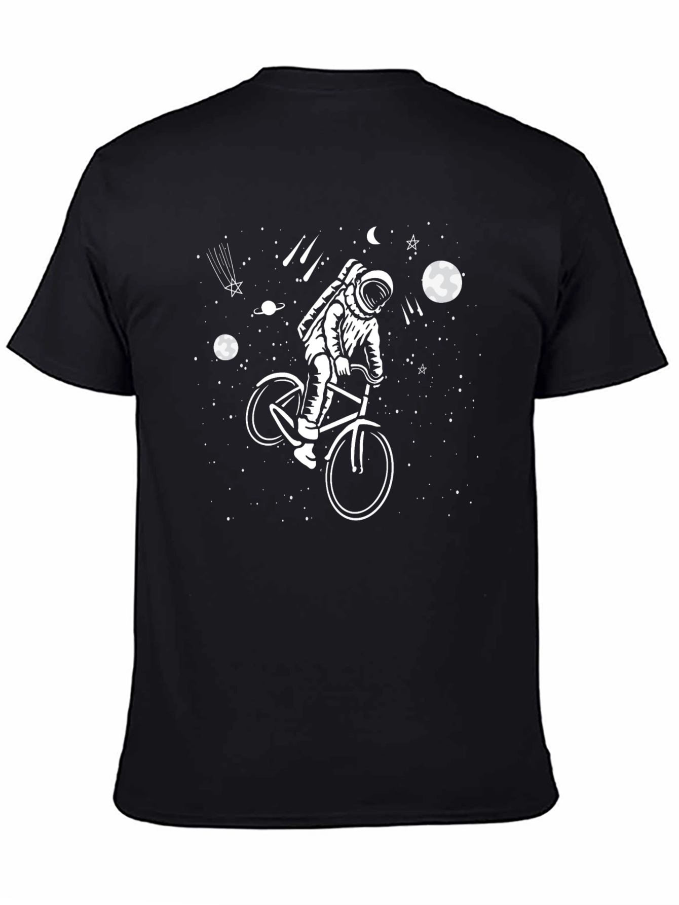 Astronaut on Bike Space Graphic Tee