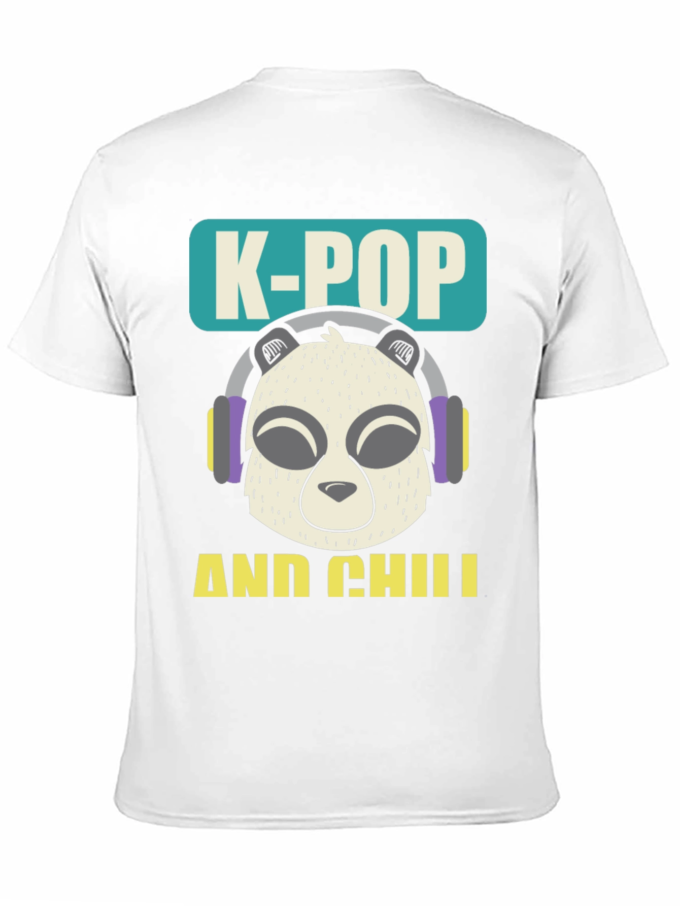 K-Pop and Chill Panda Graphic T-Shirt