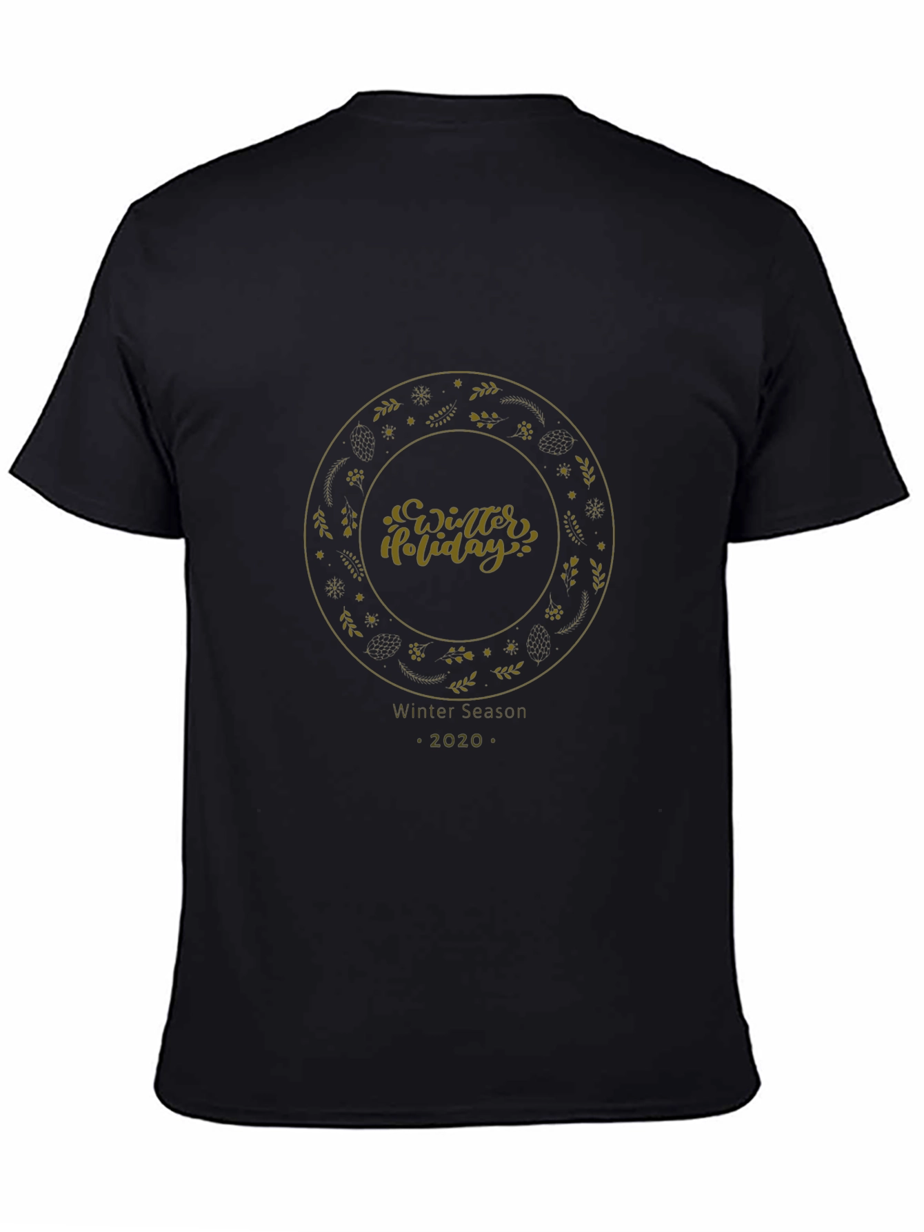Winter Holiday Black Graphic Tee