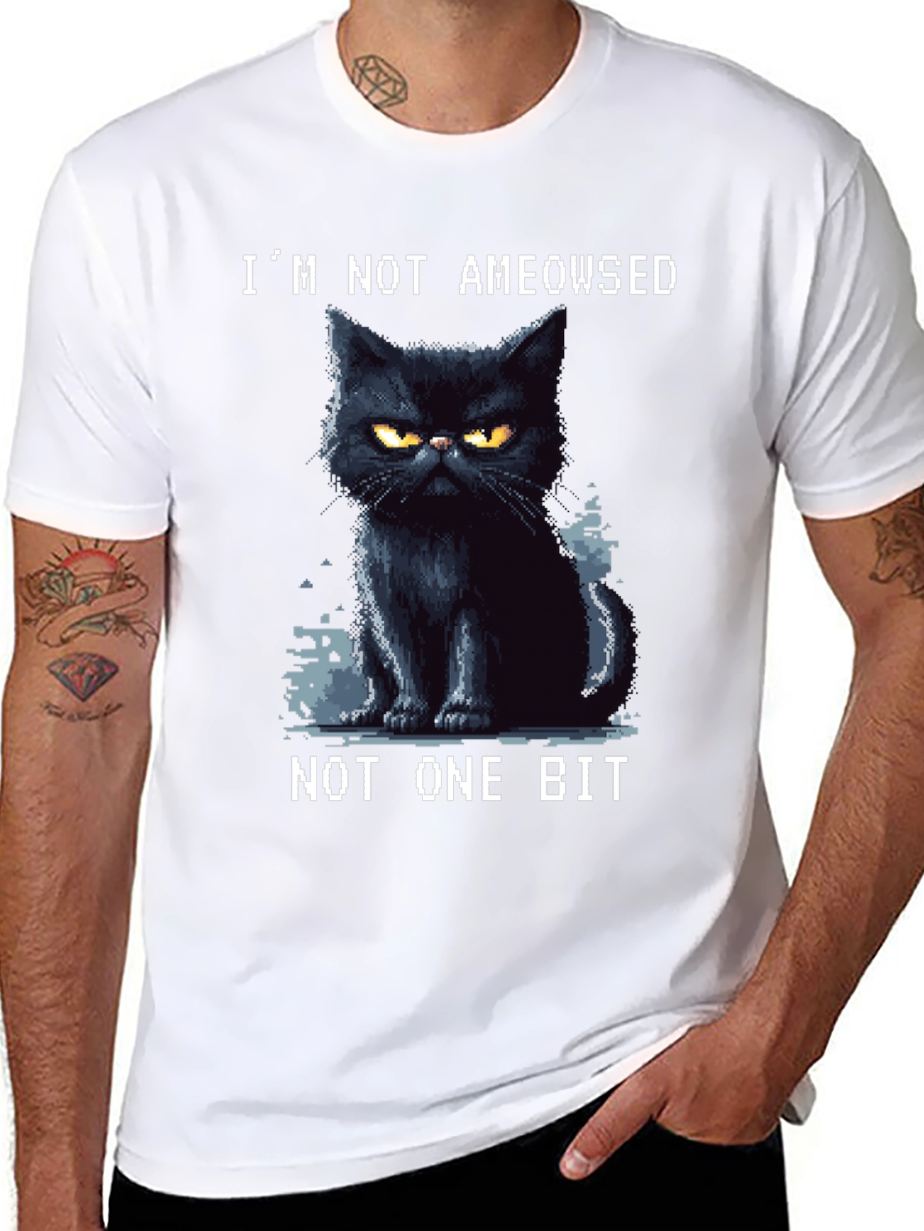 Im Not Ameowsed Cat Graphic T-Shirt