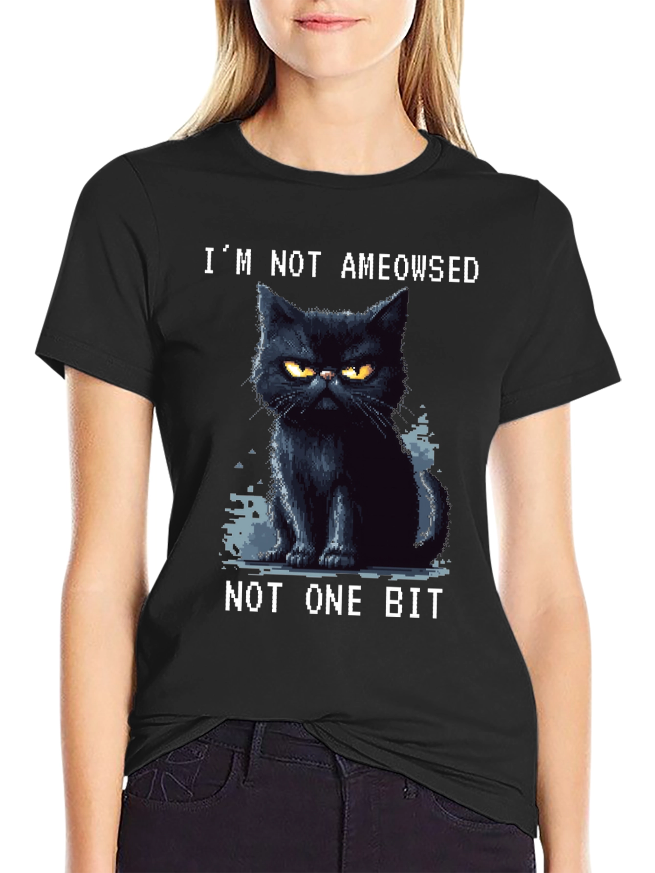 Im Not Ameowsed Cat Graphic T-Shirt