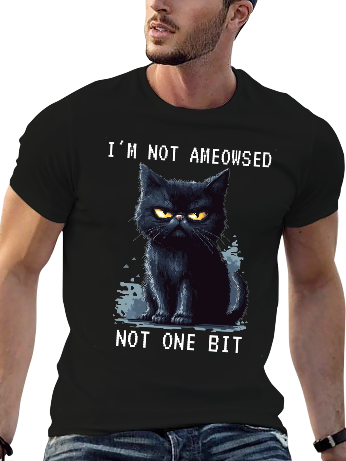 Im Not Ameowsed Cat Graphic T-Shirt