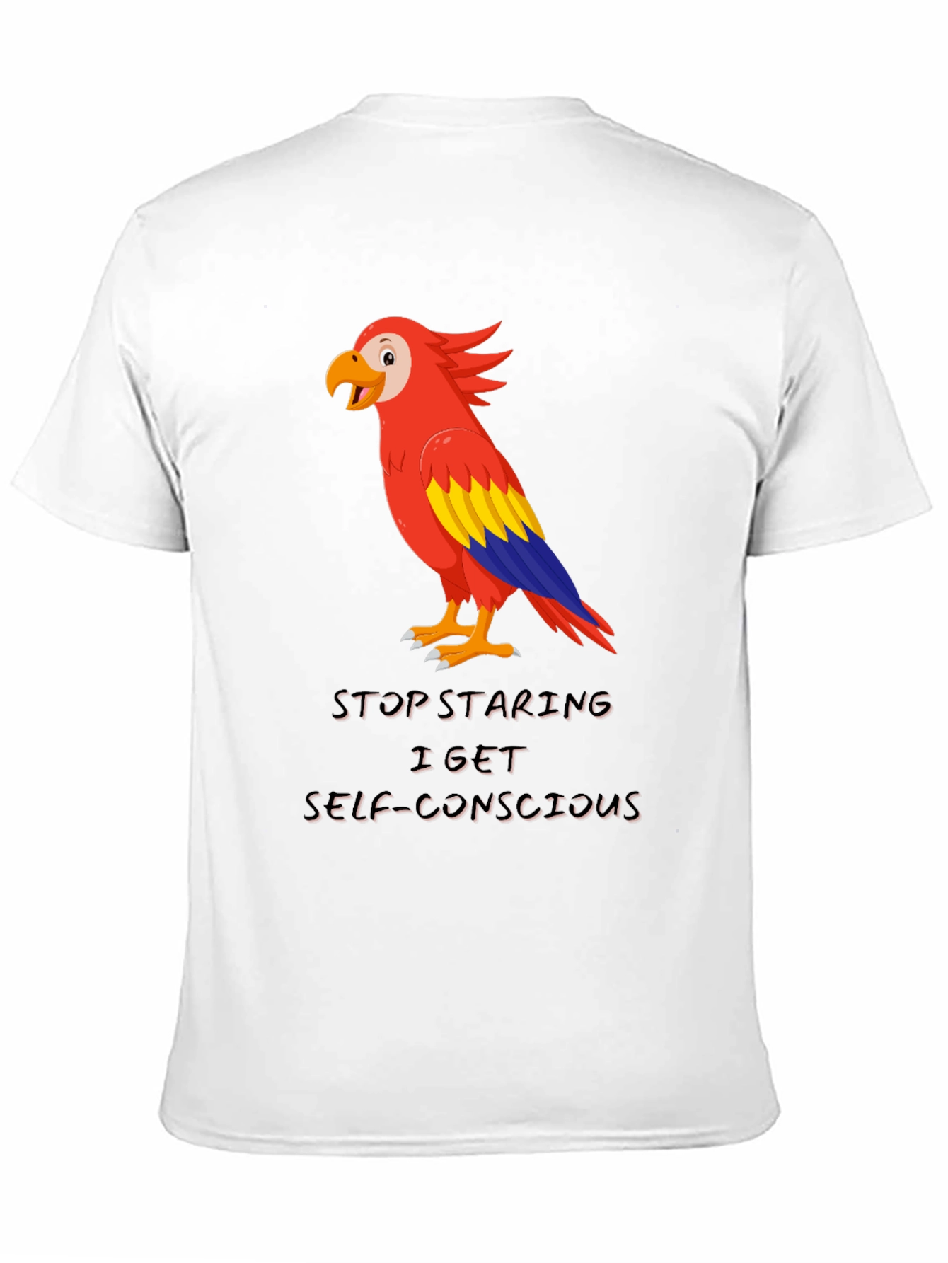 Parrot Graphic T-Shirt - Stop Staring Funny Tee