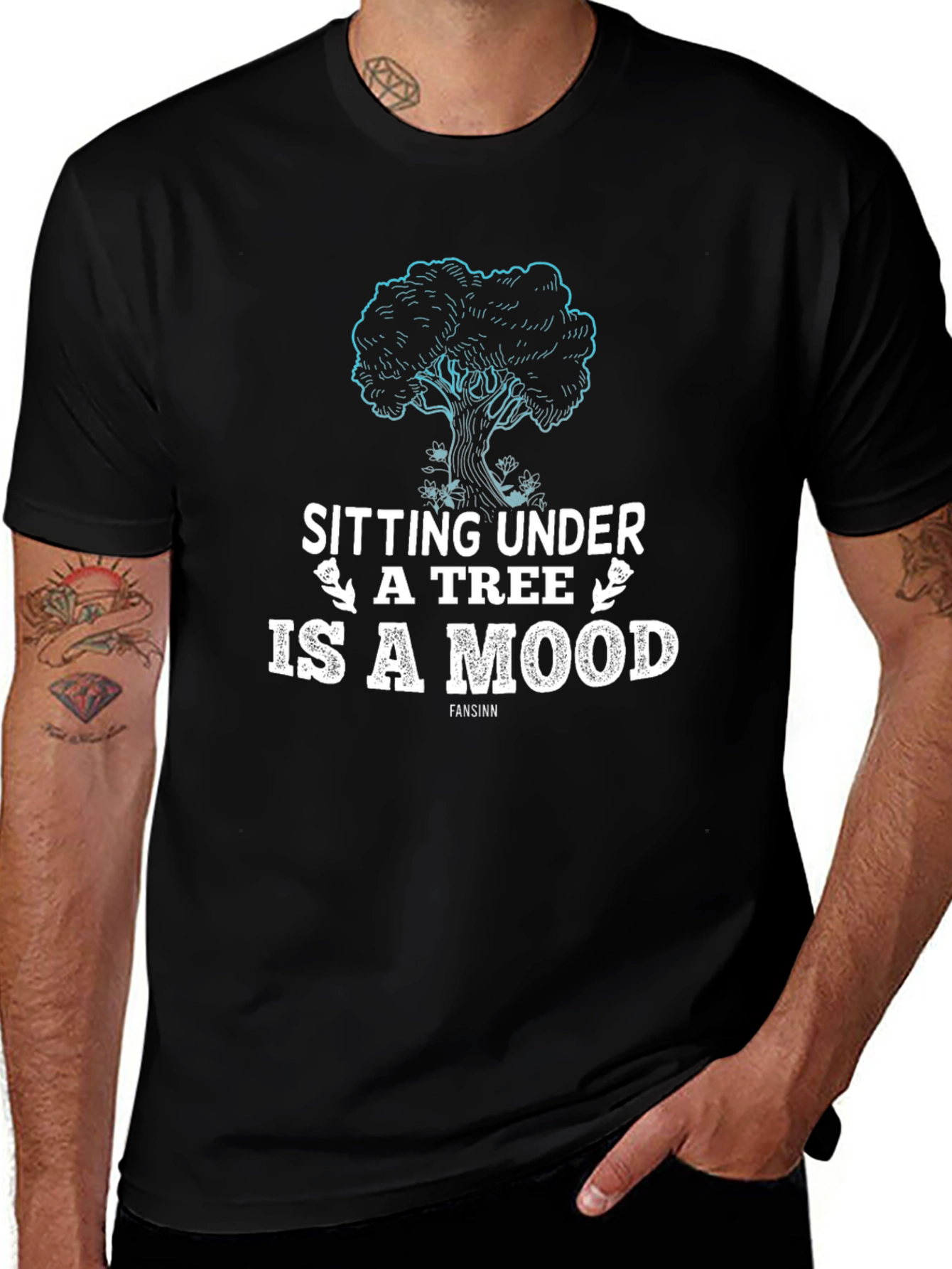 Sitting Under a Tree Graphic T-Shirt