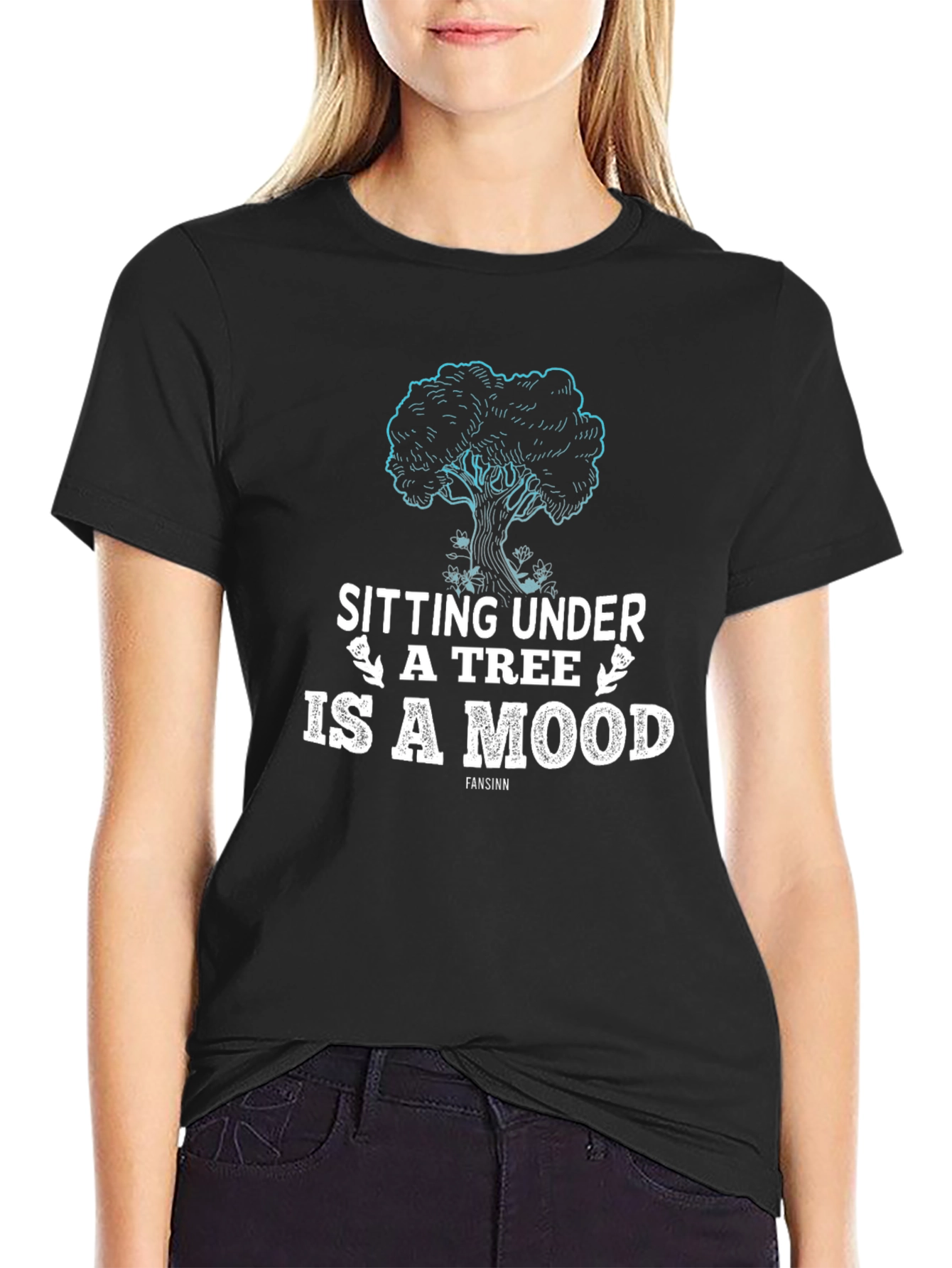 Sitting Under a Tree Graphic T-Shirt