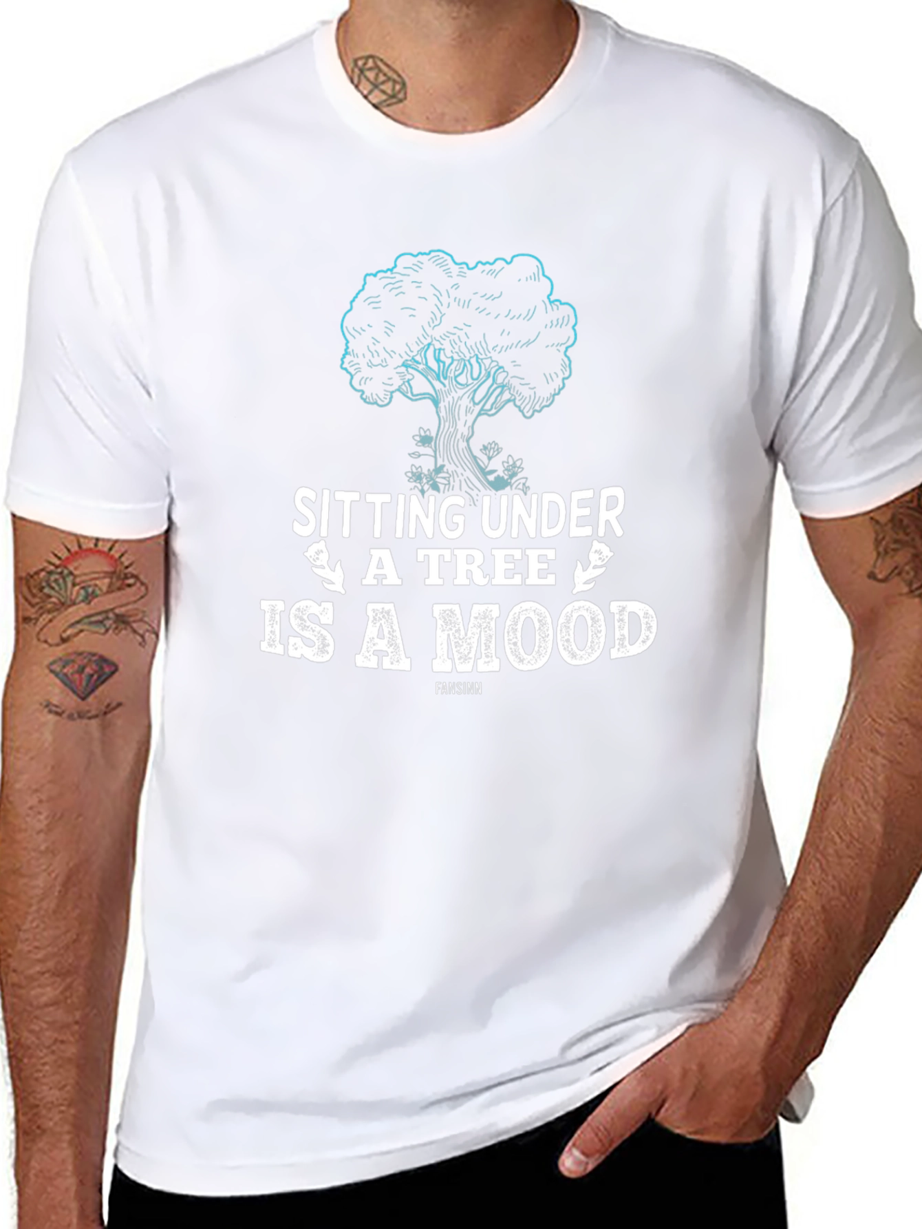 Sitting Under a Tree Graphic T-Shirt