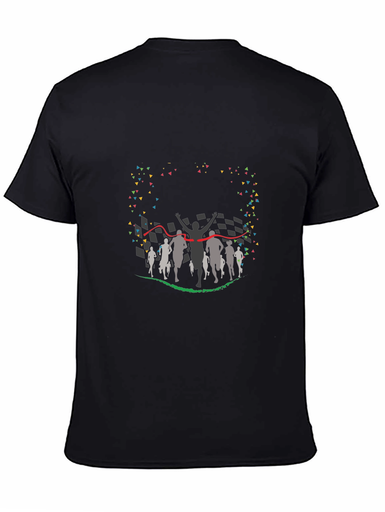 Runners Finish Line Graphic Tee - Black