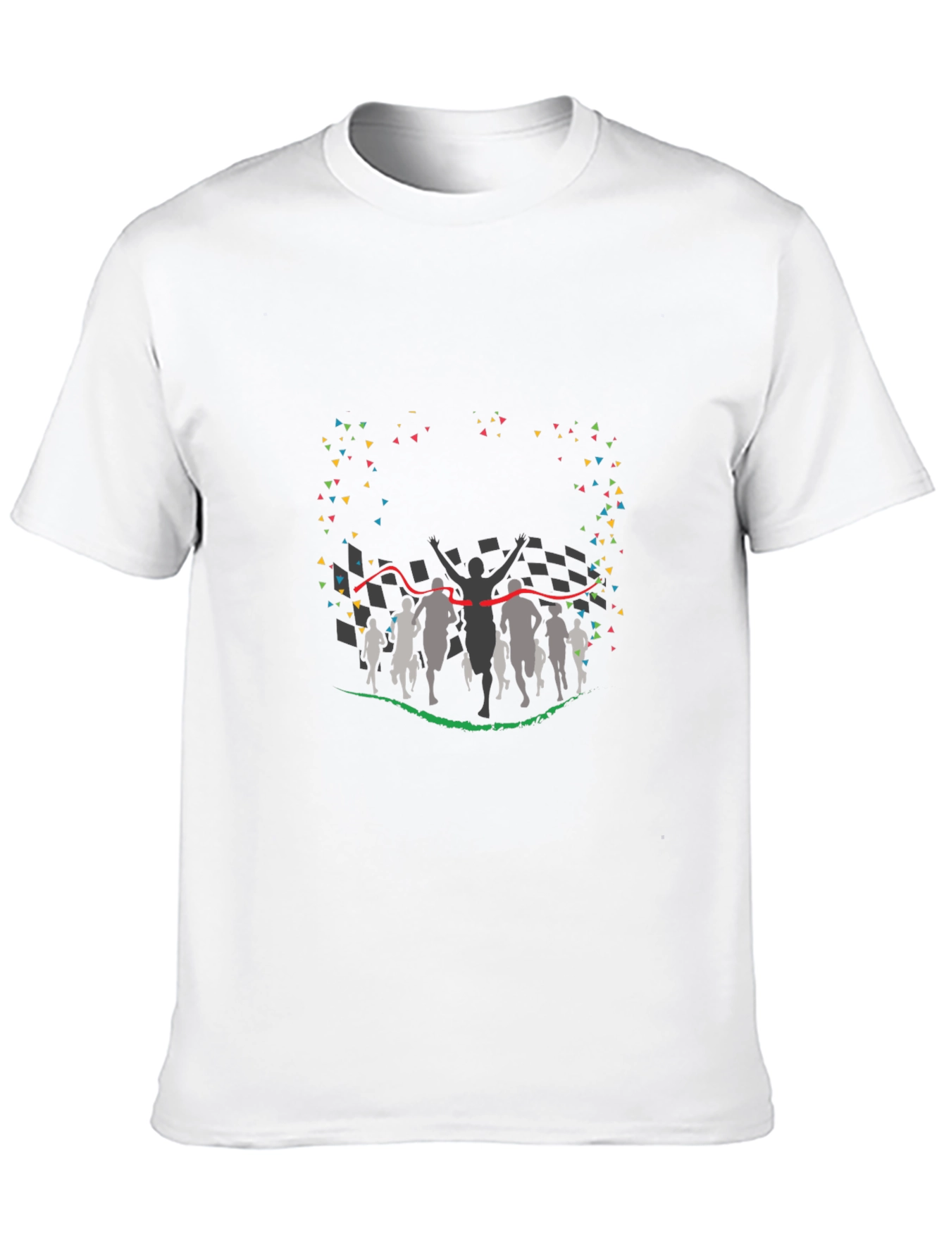 Runners Finish Line Graphic Tee - Black