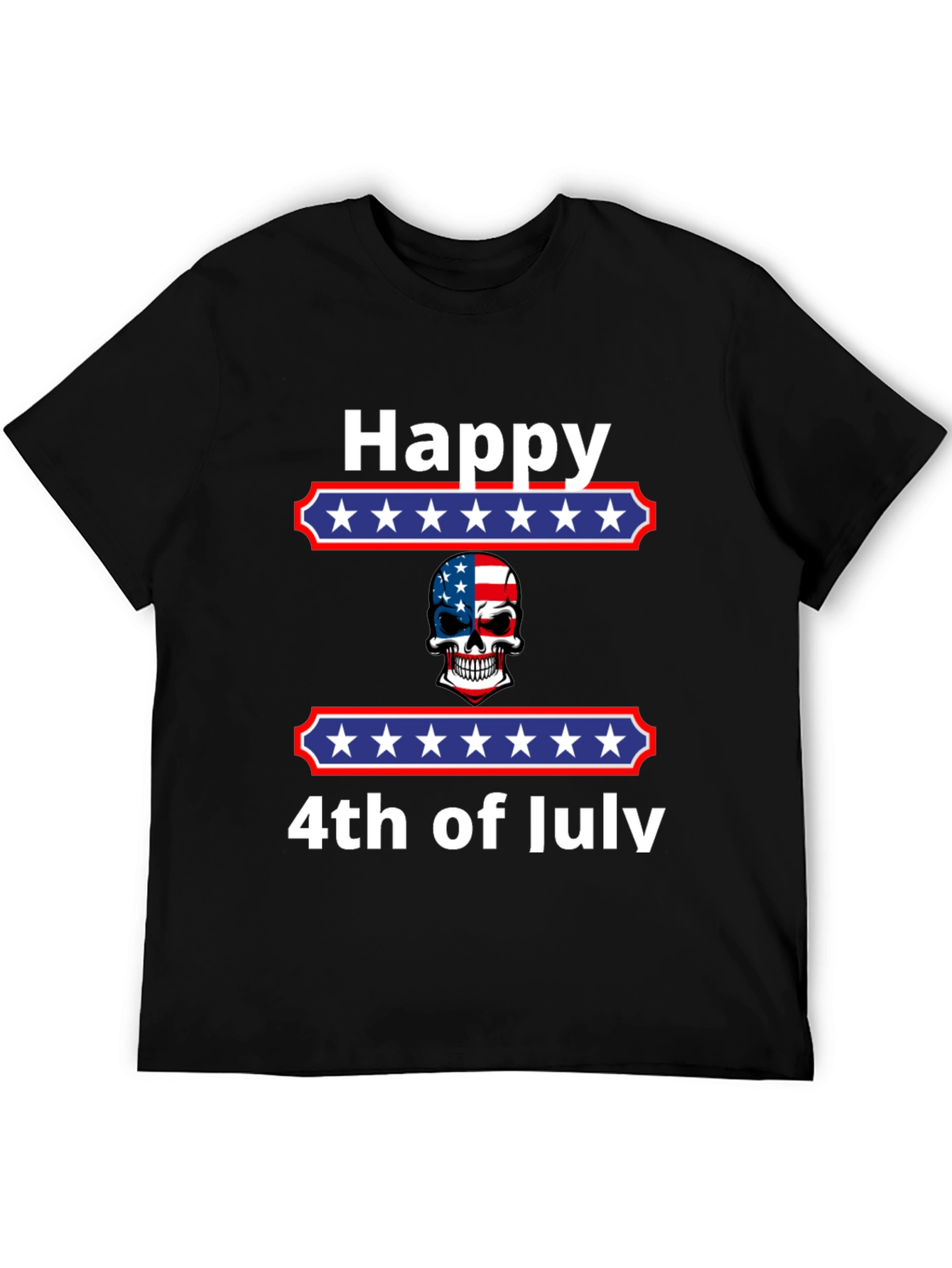 Happy 4th of July Patriotic Skull T-Shirt