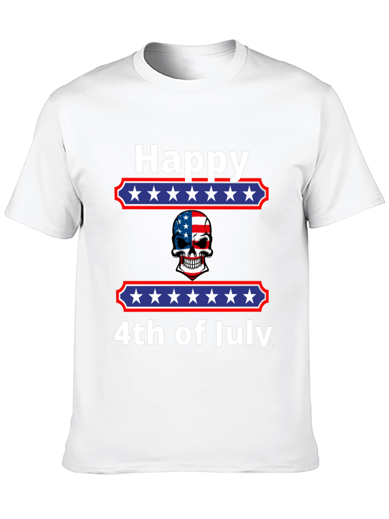 Happy 4th of July Patriotic Skull T-Shirt