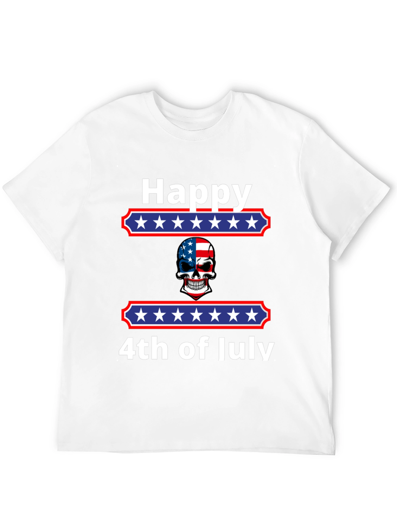Happy 4th of July Patriotic Skull T-Shirt