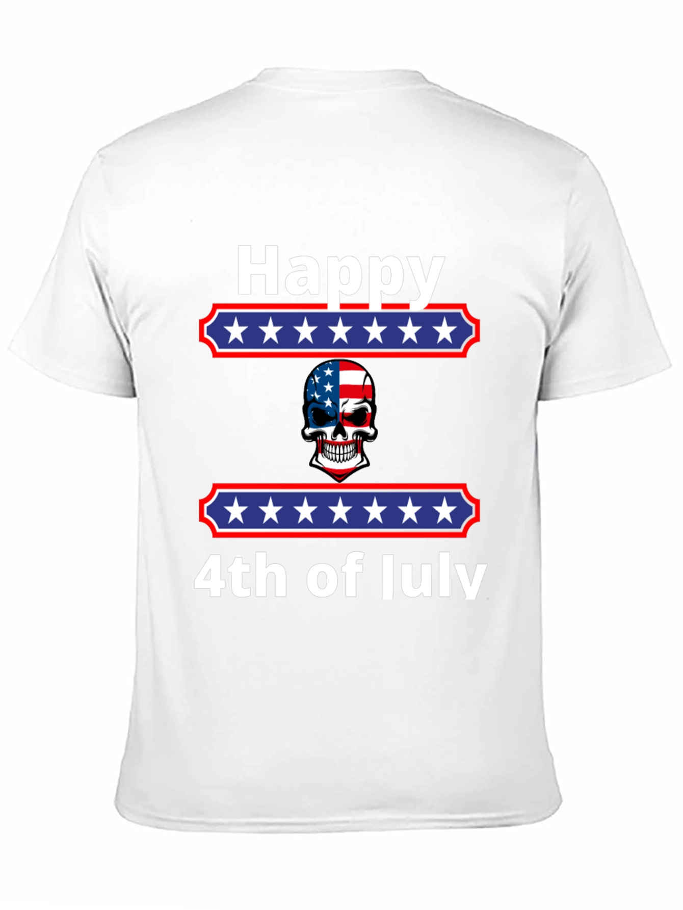 Happy 4th of July Patriotic Skull T-Shirt