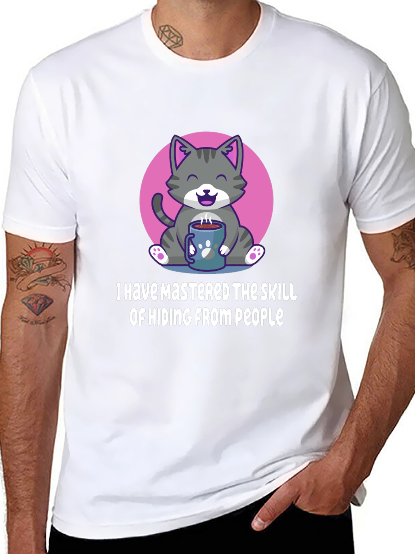 Hiding Cat Graphic Tee