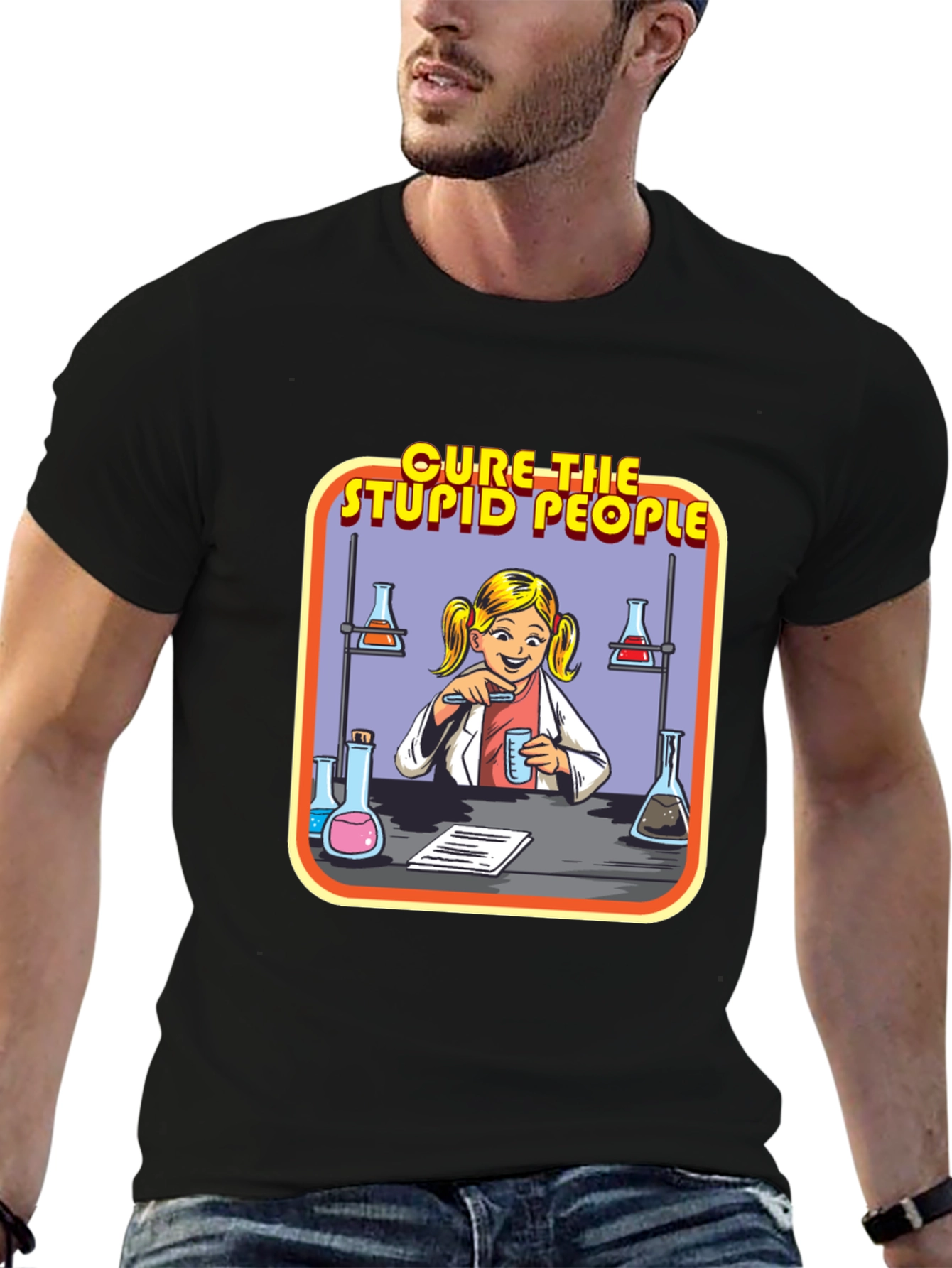 Cure The Stupid People Science T-Shirt