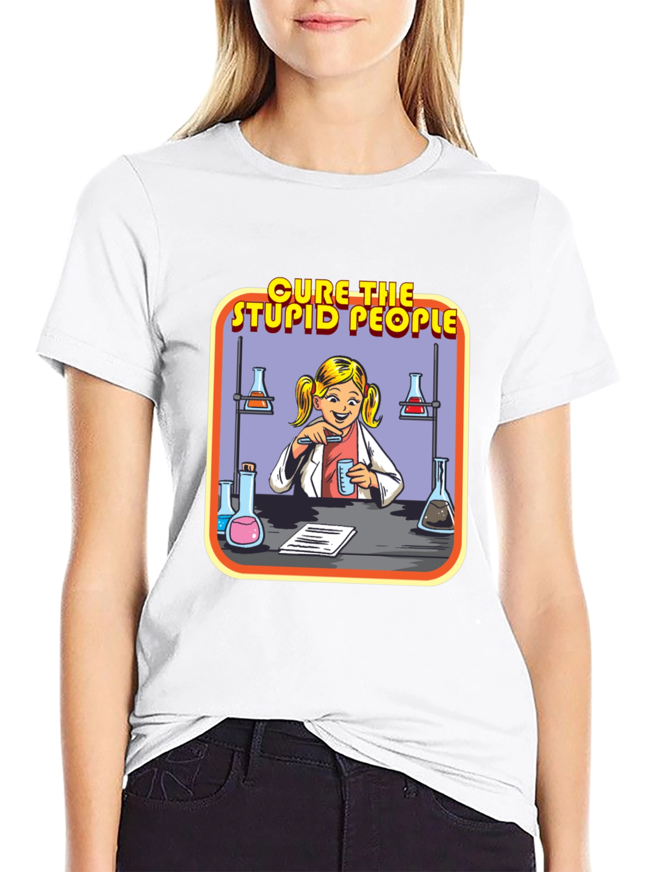 Cure The Stupid People Science T-Shirt
