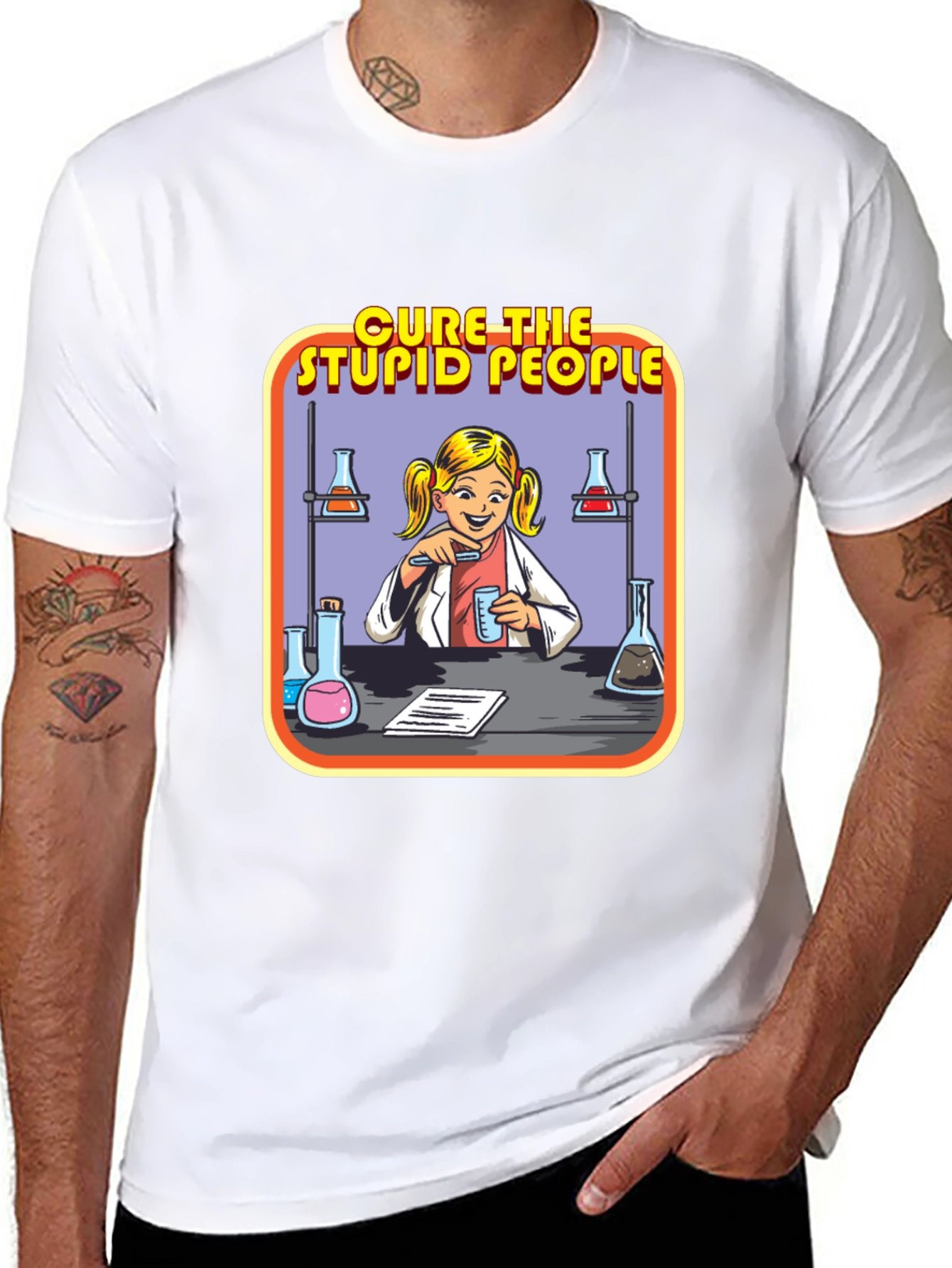Cure The Stupid People Science T-Shirt
