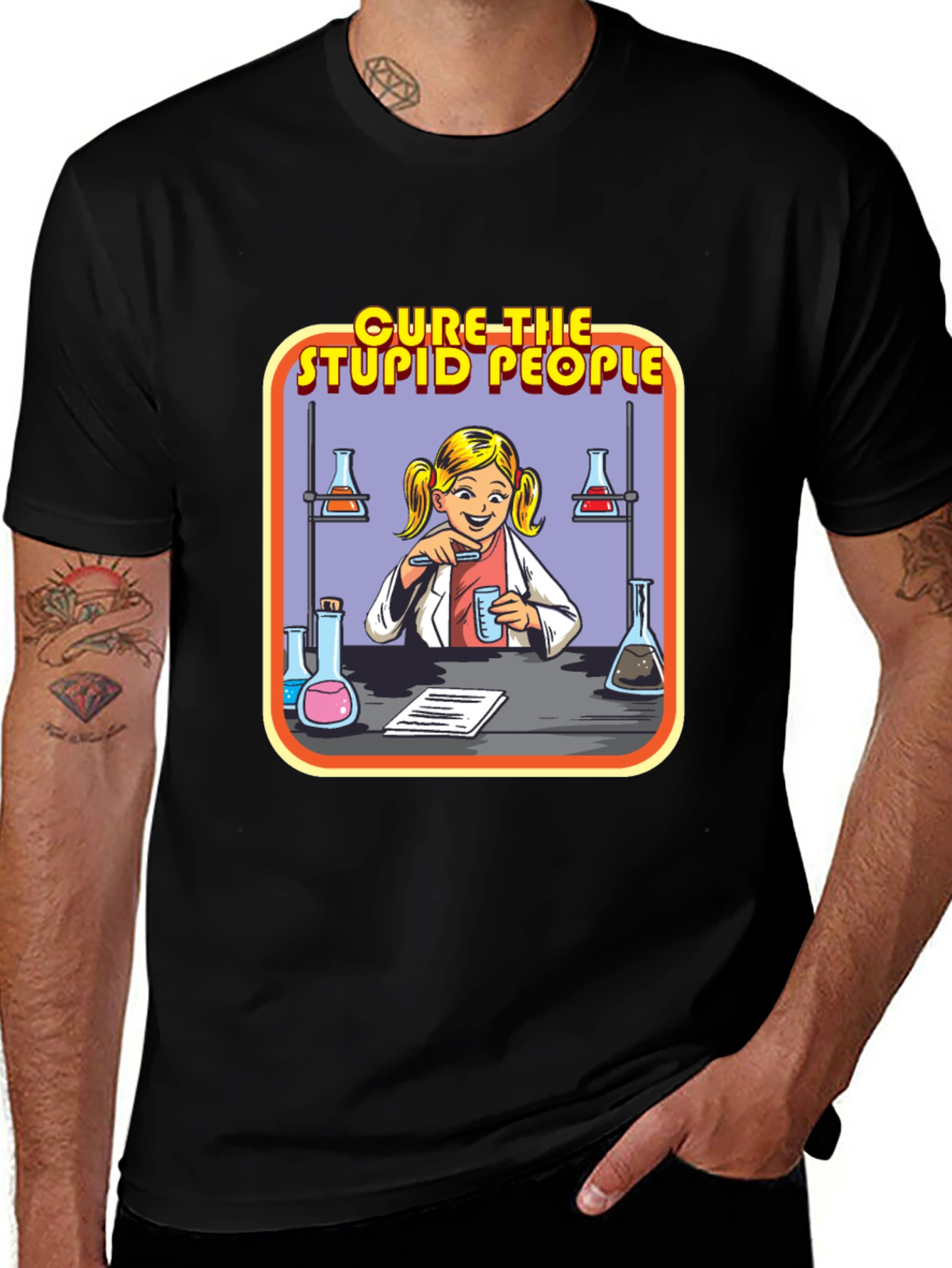 Cure The Stupid People Science T-Shirt