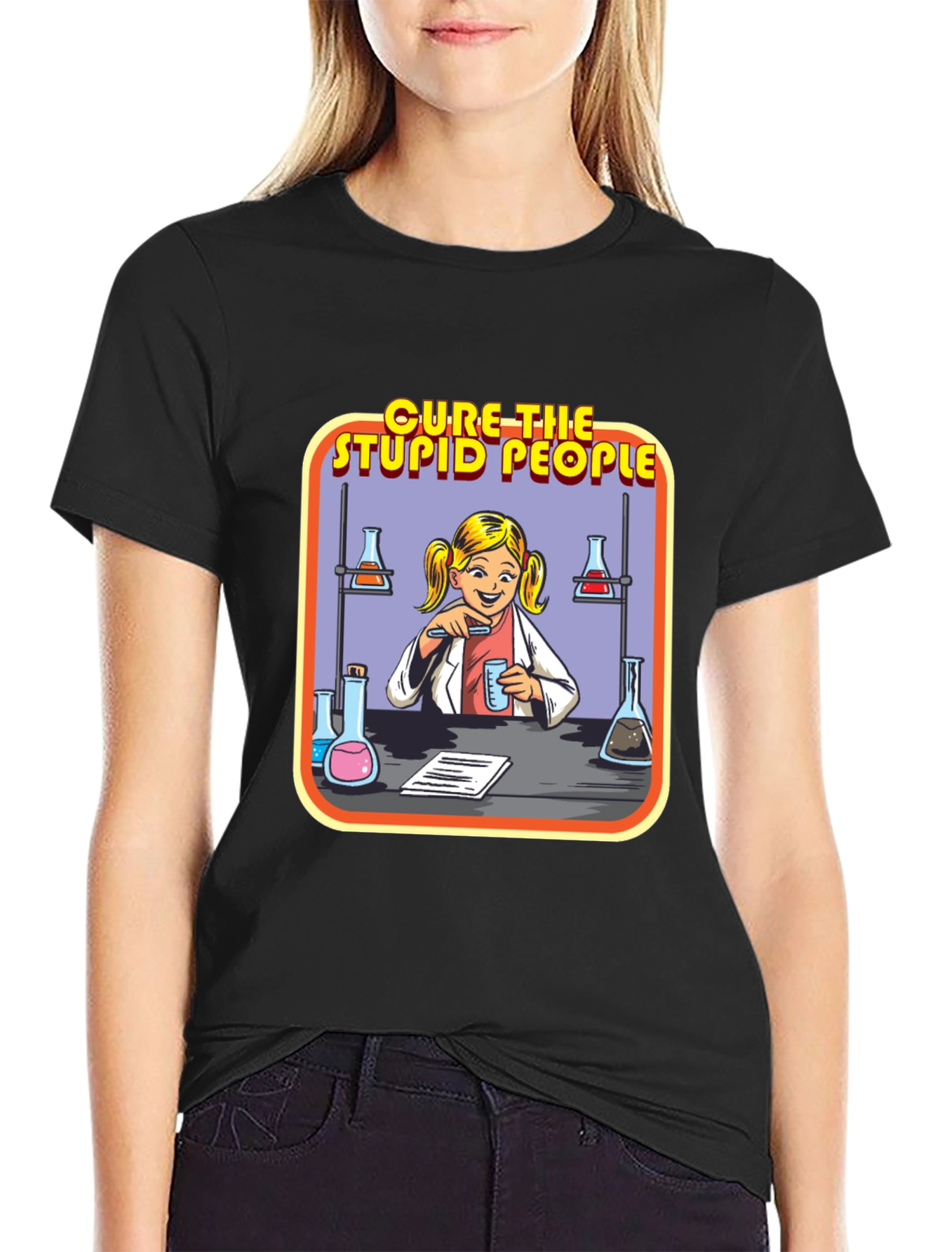 Cure The Stupid People Science T-Shirt