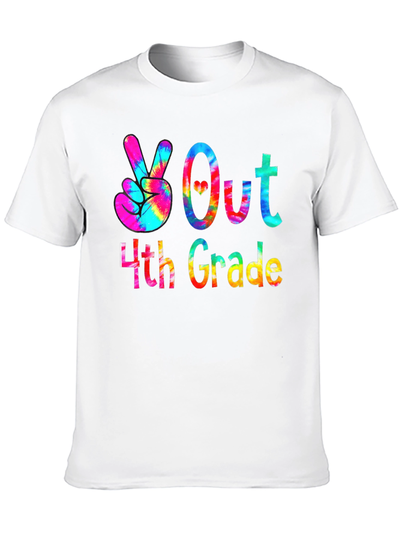 Peace Out 4th Grade Tie-Dye T-Shirt