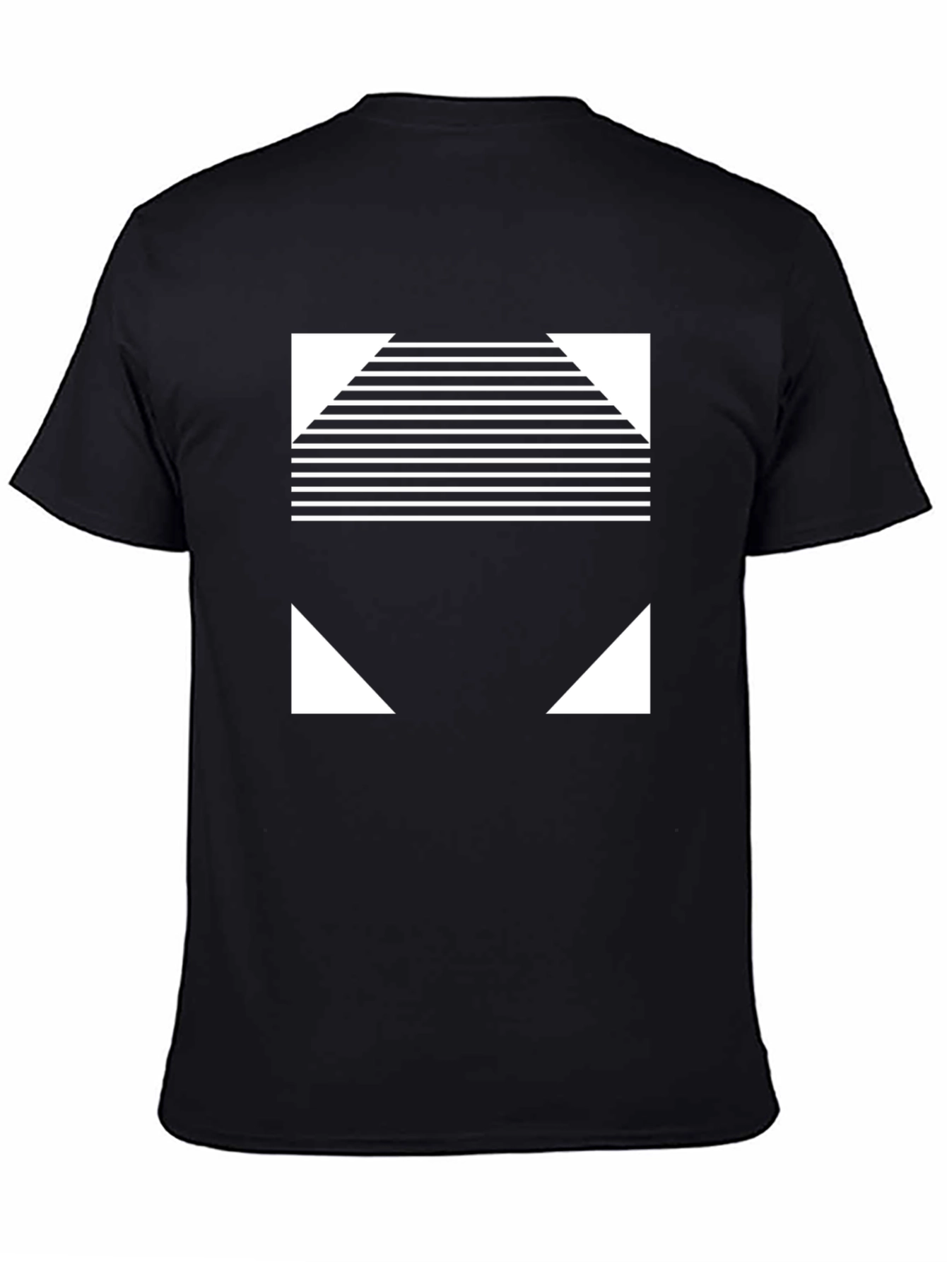 Modern Geometric Black T-Shirt