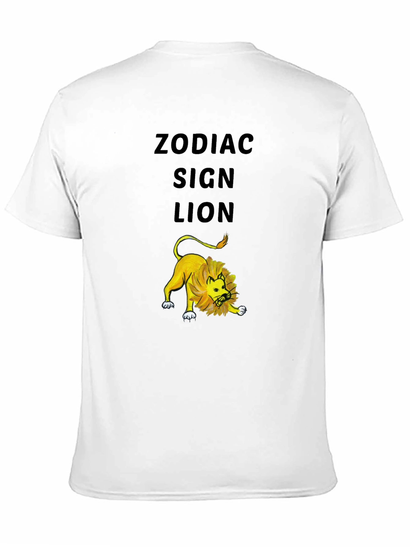 Zodiac Sign Lion Black T-Shirt