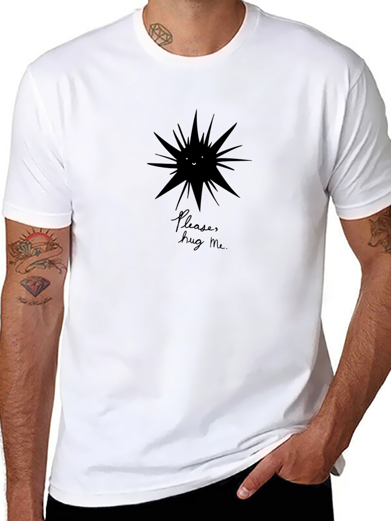 Please Hug Me T-Shirt - Soft Cotton Graphic Tee