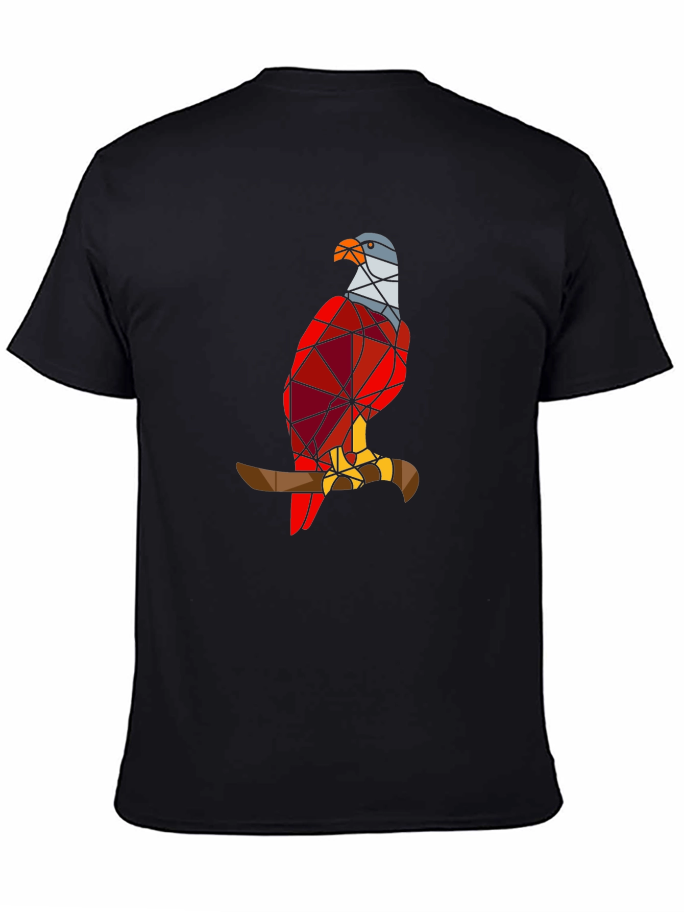 Geometric Eagle Graphic Tee - Stylish Bird Design T-Shirt
