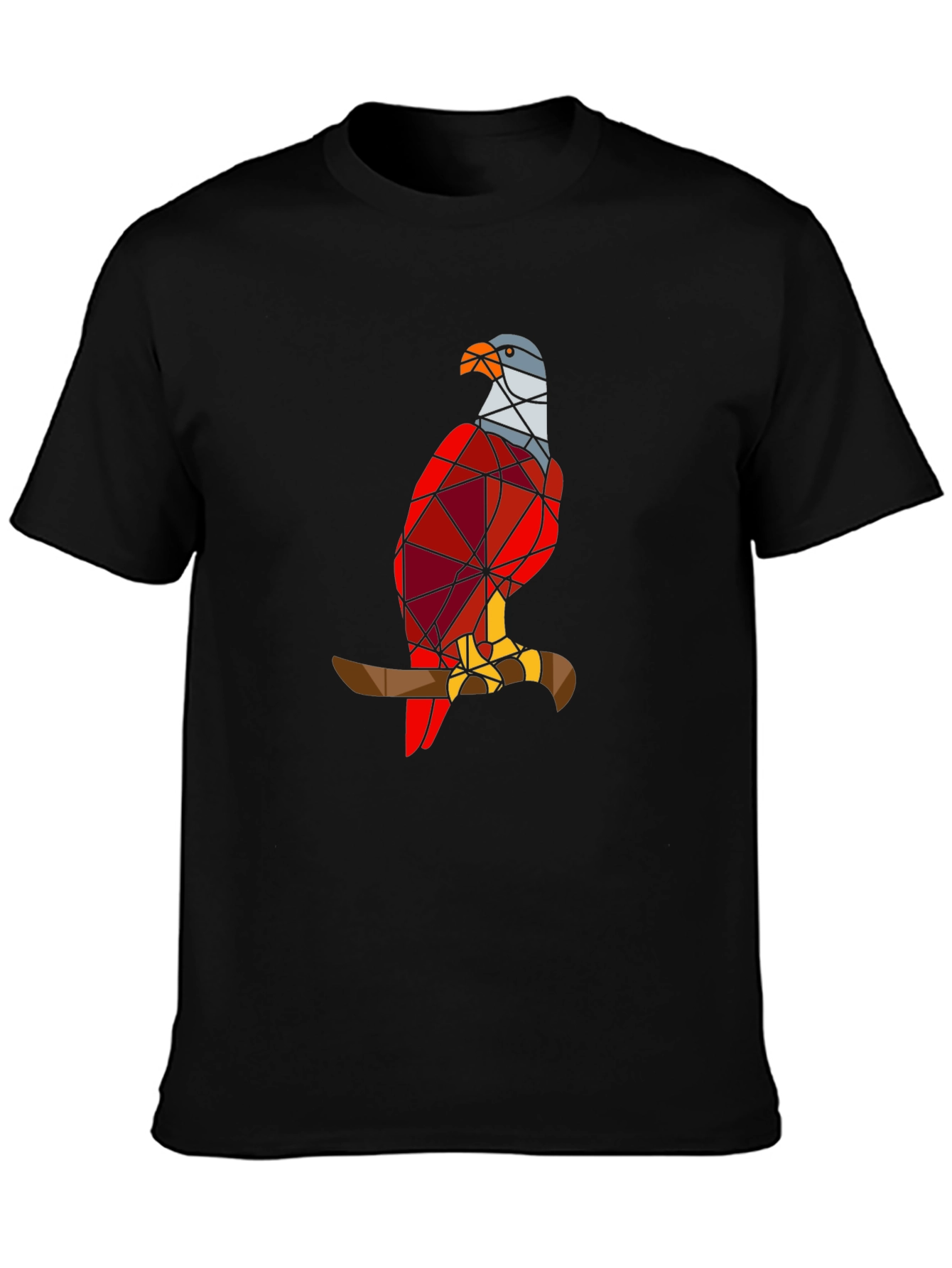 Geometric Eagle Graphic Tee - Stylish Bird Design T-Shirt