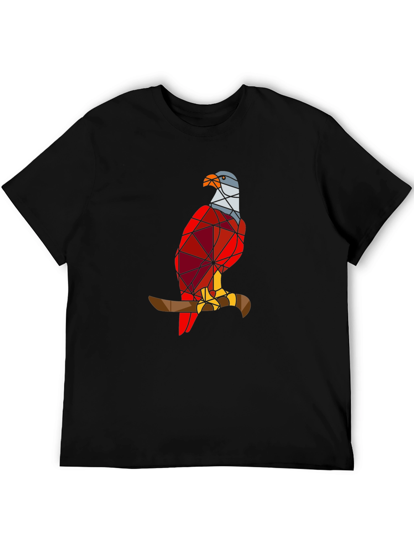 Geometric Eagle Graphic Tee - Stylish Bird Design T-Shirt