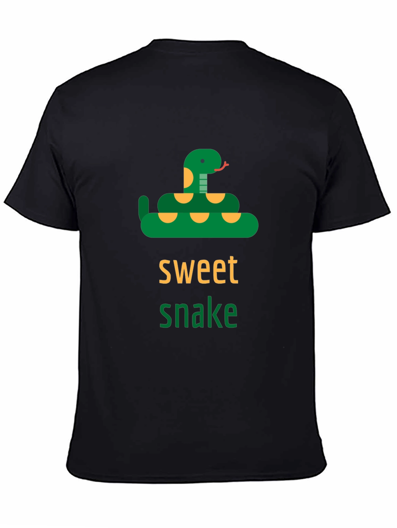 Sweet Snake Graphic Tee -  Unisex Black T-Shirt
