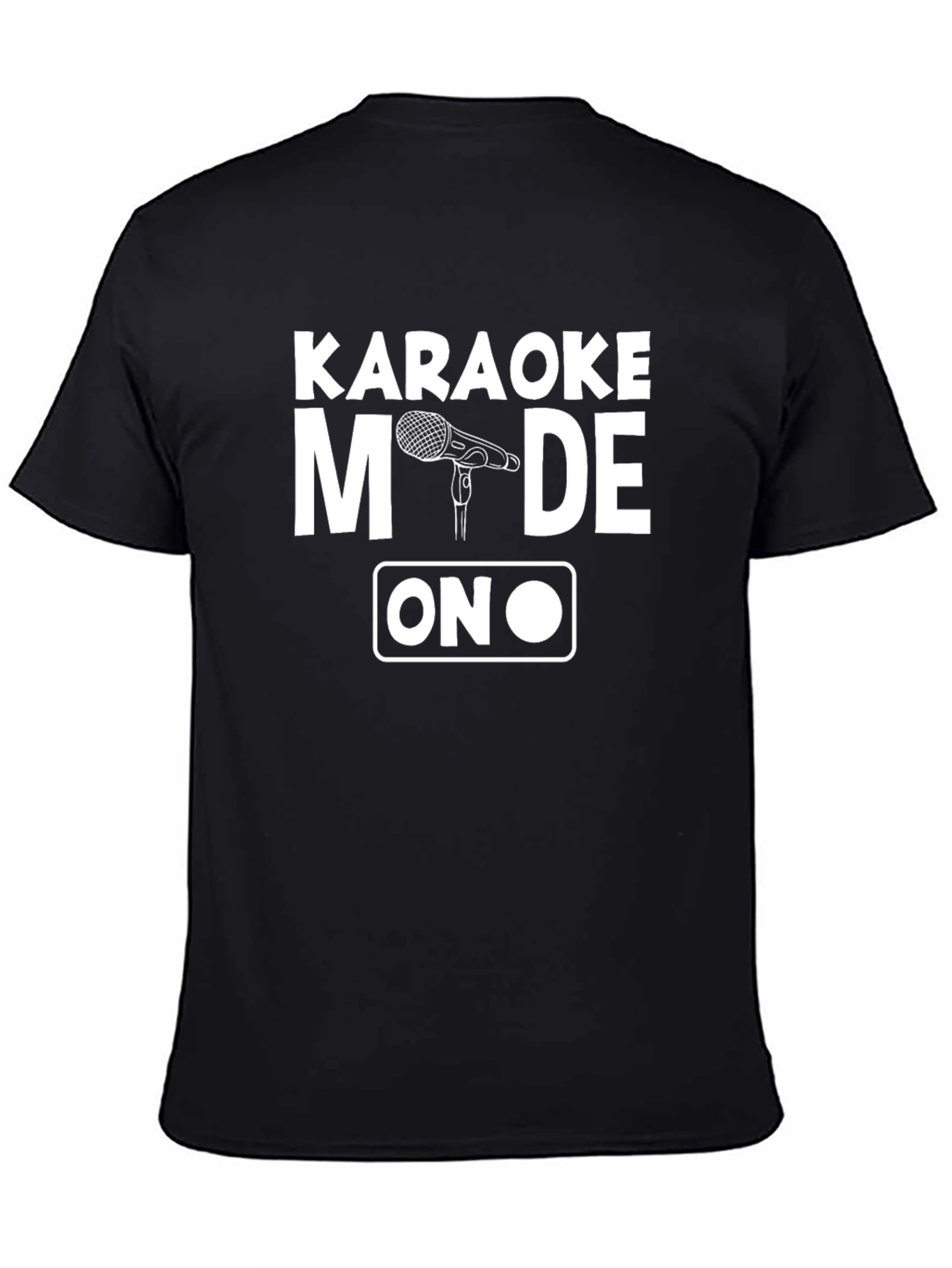 Karaoke Mode On Black Graphic Tee Shirt
