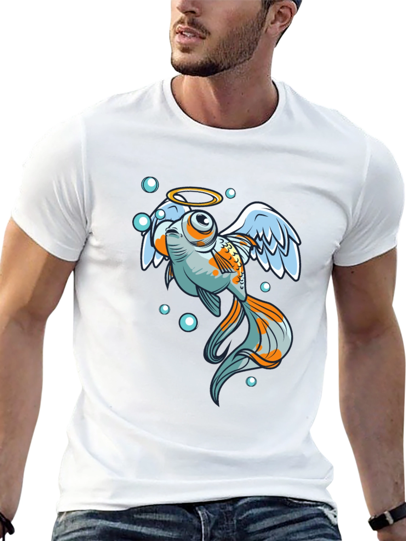 Angel Fish Graphic Tee - Black