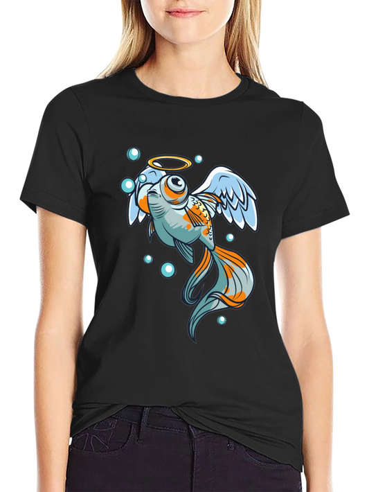 Angel Fish Graphic Tee - Black
