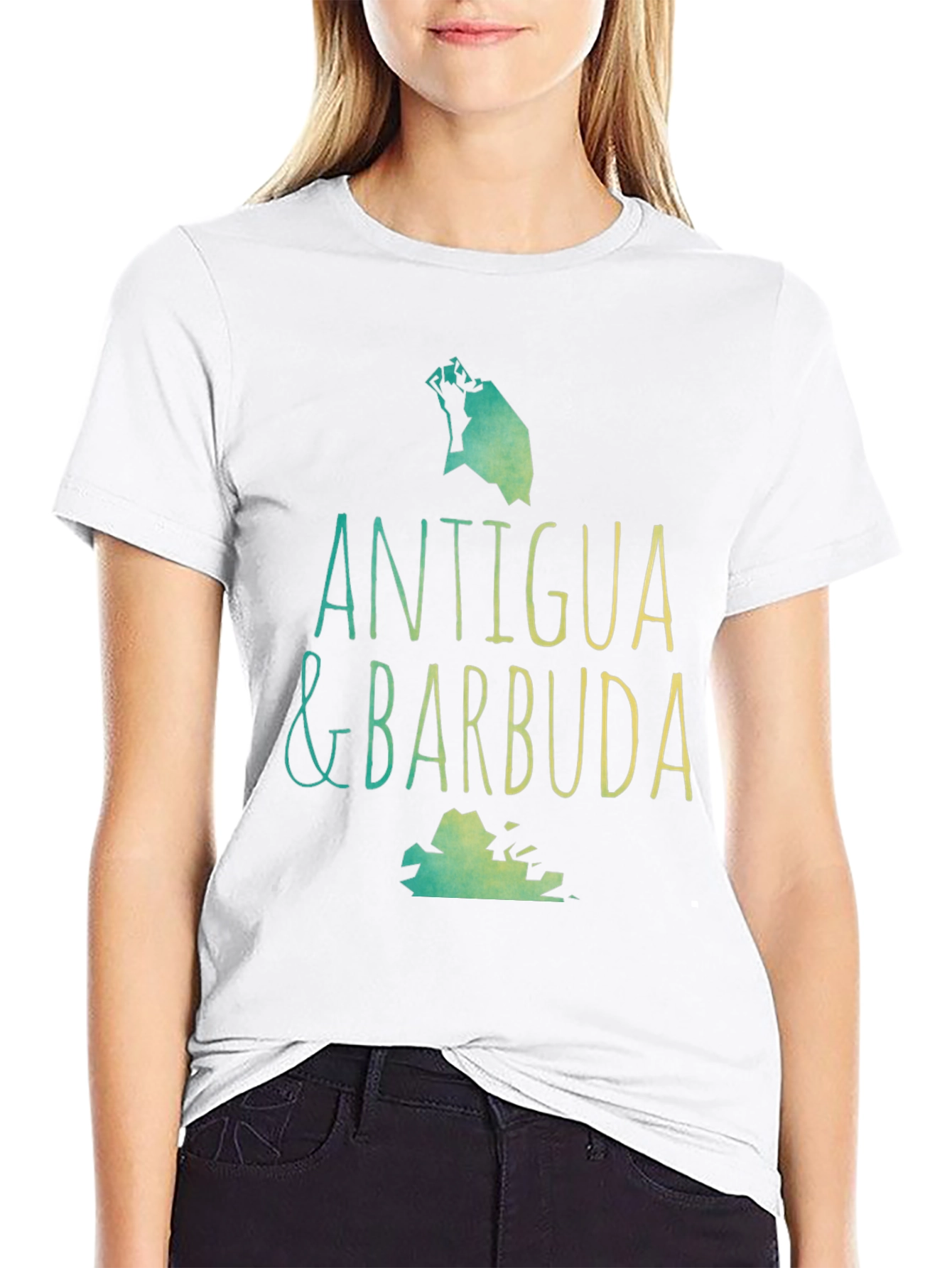 Antigua & Barbuda T-Shirt - Island Map Souvenir