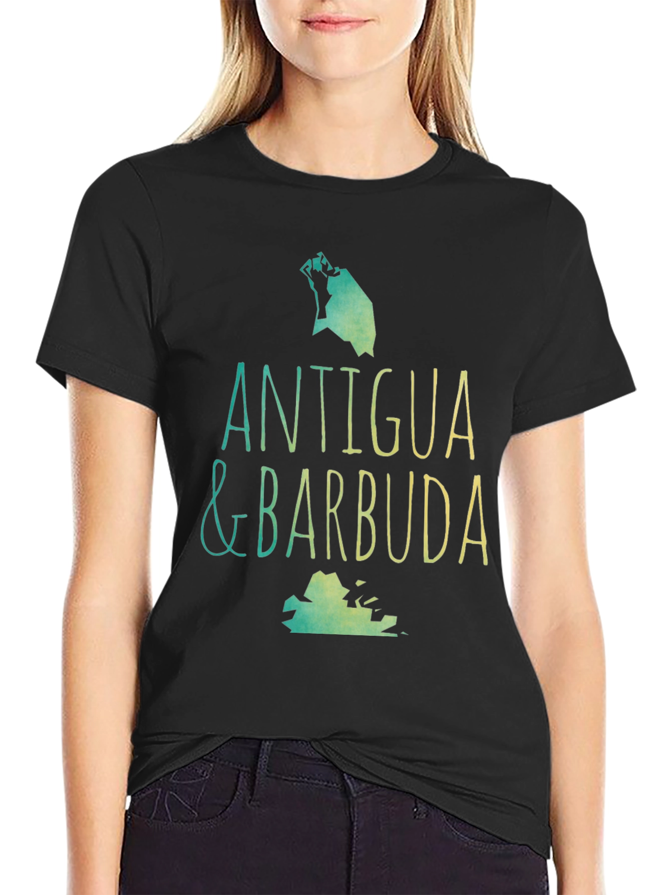 Antigua & Barbuda T-Shirt - Island Map Souvenir
