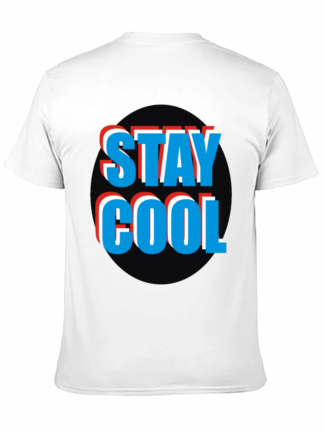 Stay Cool Graphic Tee - Black Crew Neck T-Shirt