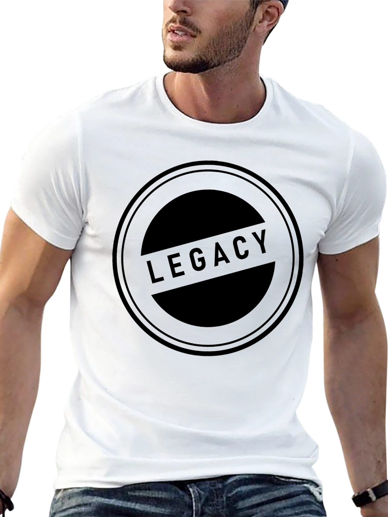 Legacy Graphic Print T-Shirt - Black