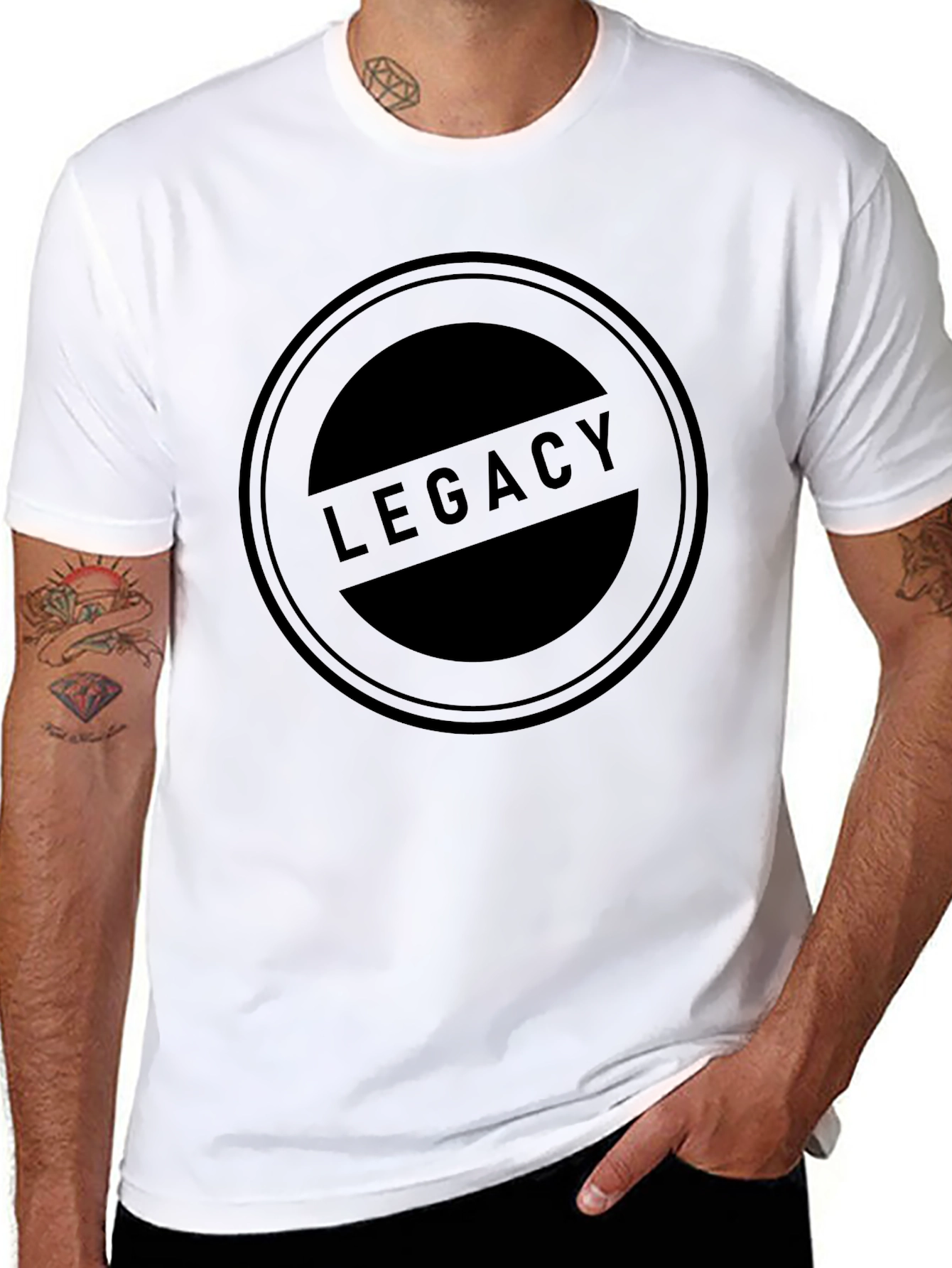 Legacy Graphic Print T-Shirt - Black