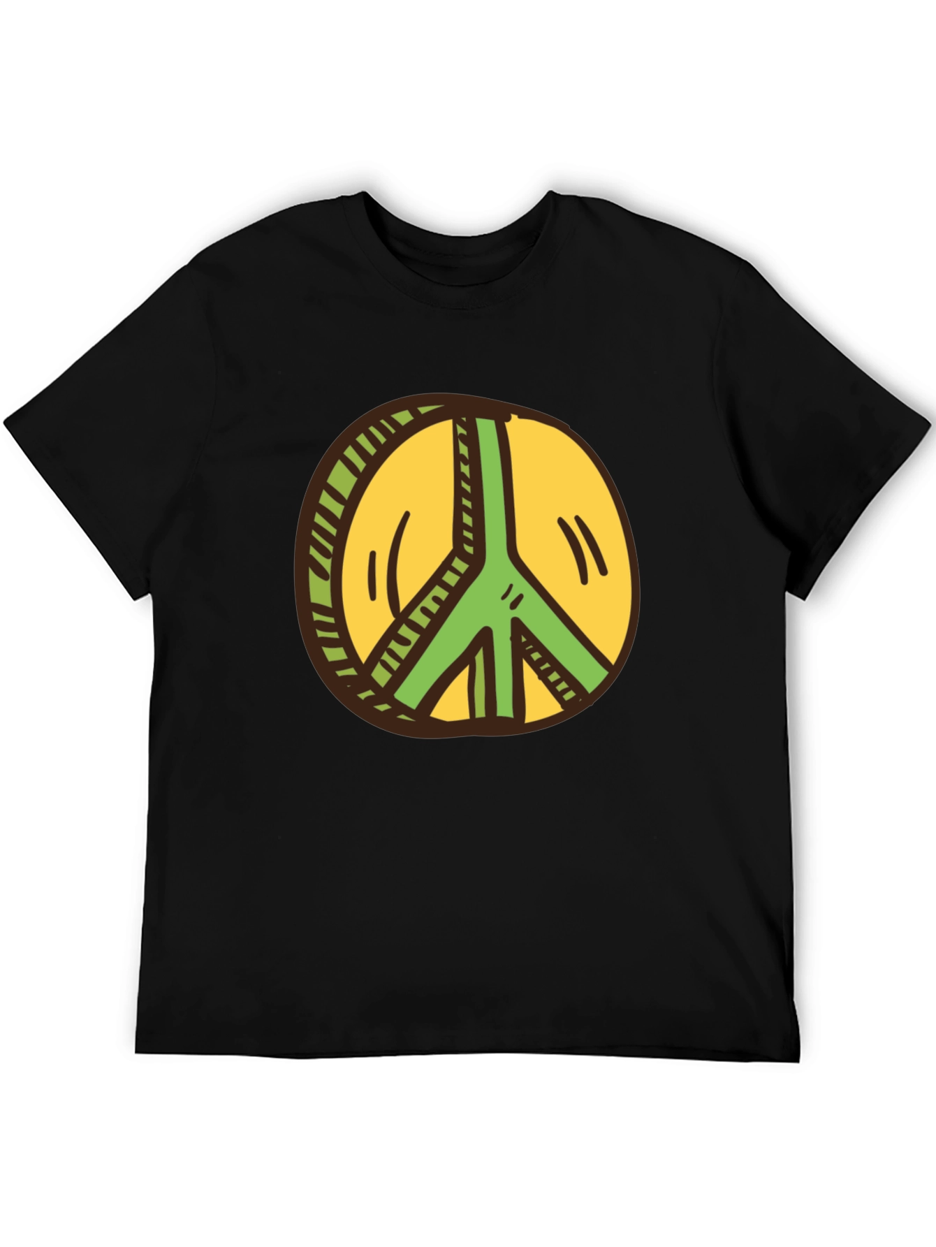 Peace Sign Graphic Tee - Black